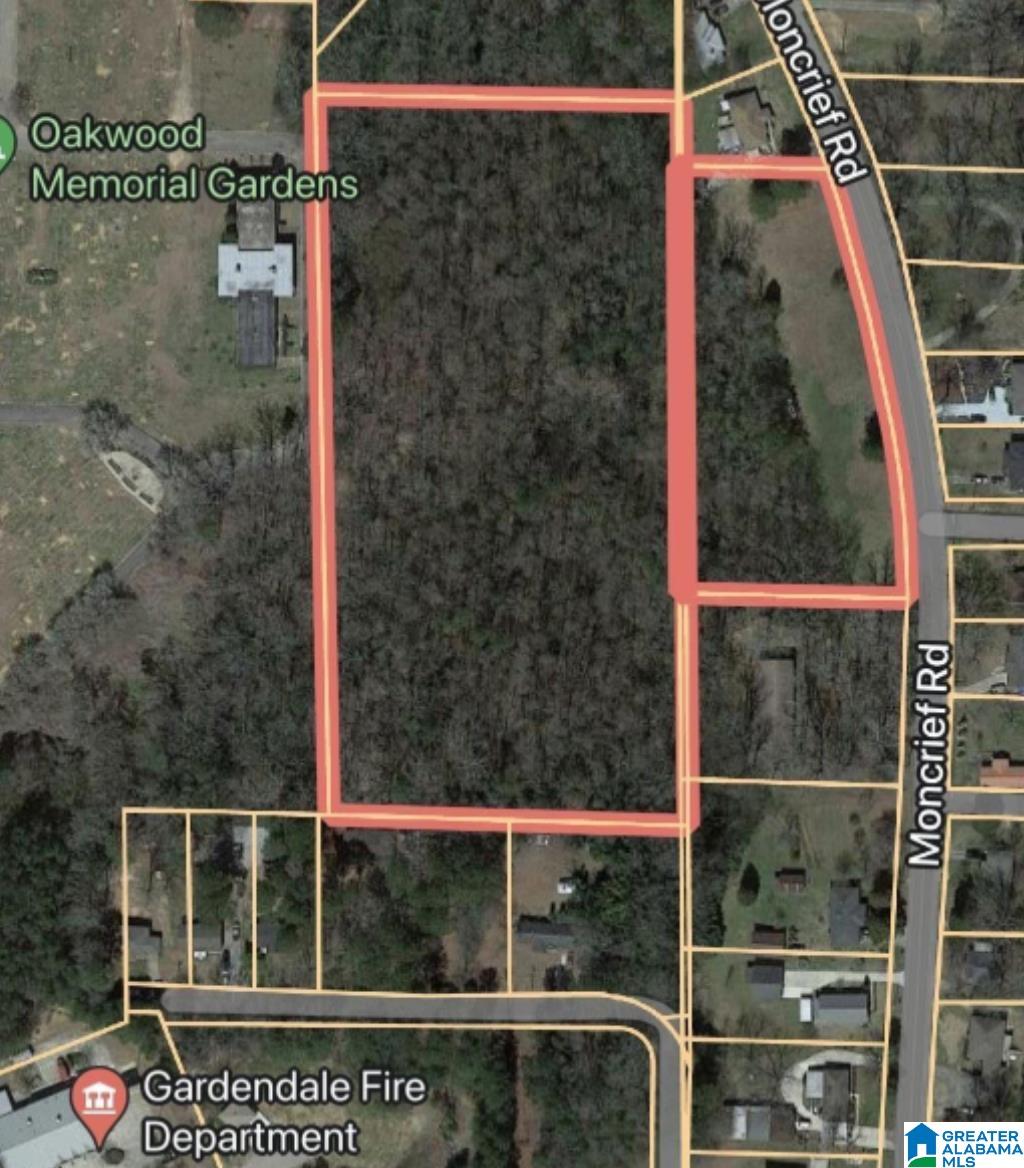 Discover an exceptional 9-acre opportunity located within the city limits of Gardendale, AL—just a half mile from the renowned Bill Noble Sports Complex. With sidewalks leading directly to the park, this property offers both convenience and a highly desirable location for future development. Its size and setting make it an ideal site for a potential mini subdivision, providing room for thoughtfully designed homes while still maintaining green space.  This would also be ideal for the one looking for privacy to build your home in the middle of the acreage and maintain privacy in the heart of Gardendale. Situated close to schools, shopping, dining, and quick access to I-65, this parcel combines accessibility with the charm of a growing community—perfect for builders or investors looking to bring a new vision to life in Gardendale.