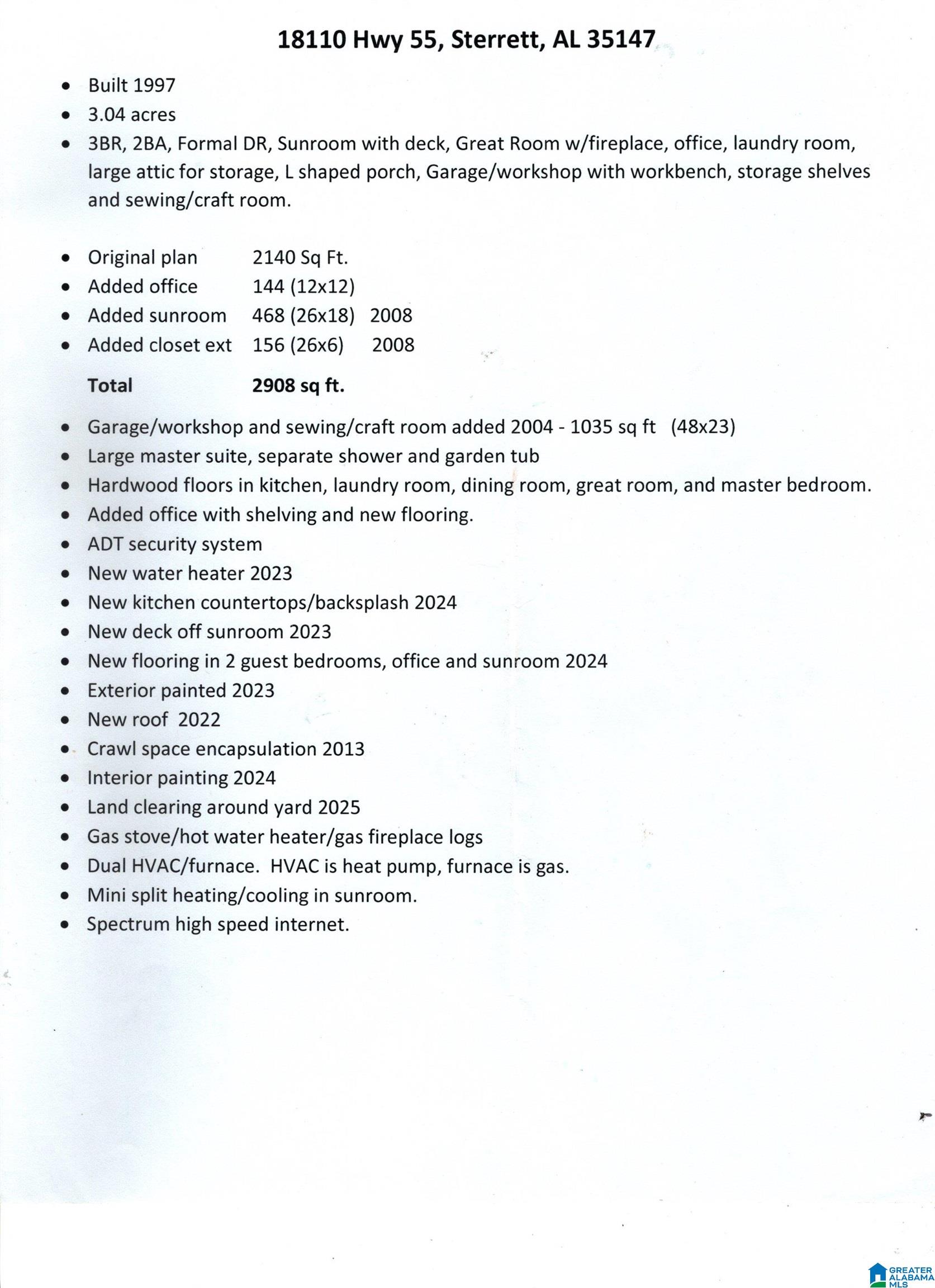 Homes for sale in Sterrett, AL | 18110 Hwy 55, Sterrett, AL 35147 | MLS# 21429742