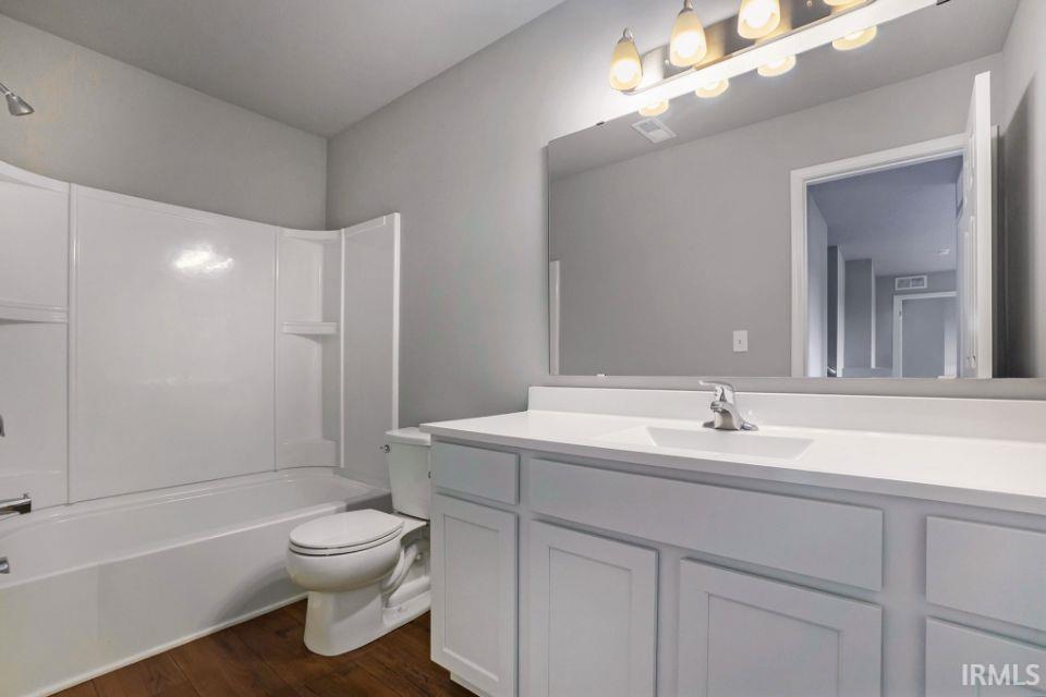 Stock photo- lower level full bath will have a 48 inch single bowl vanity