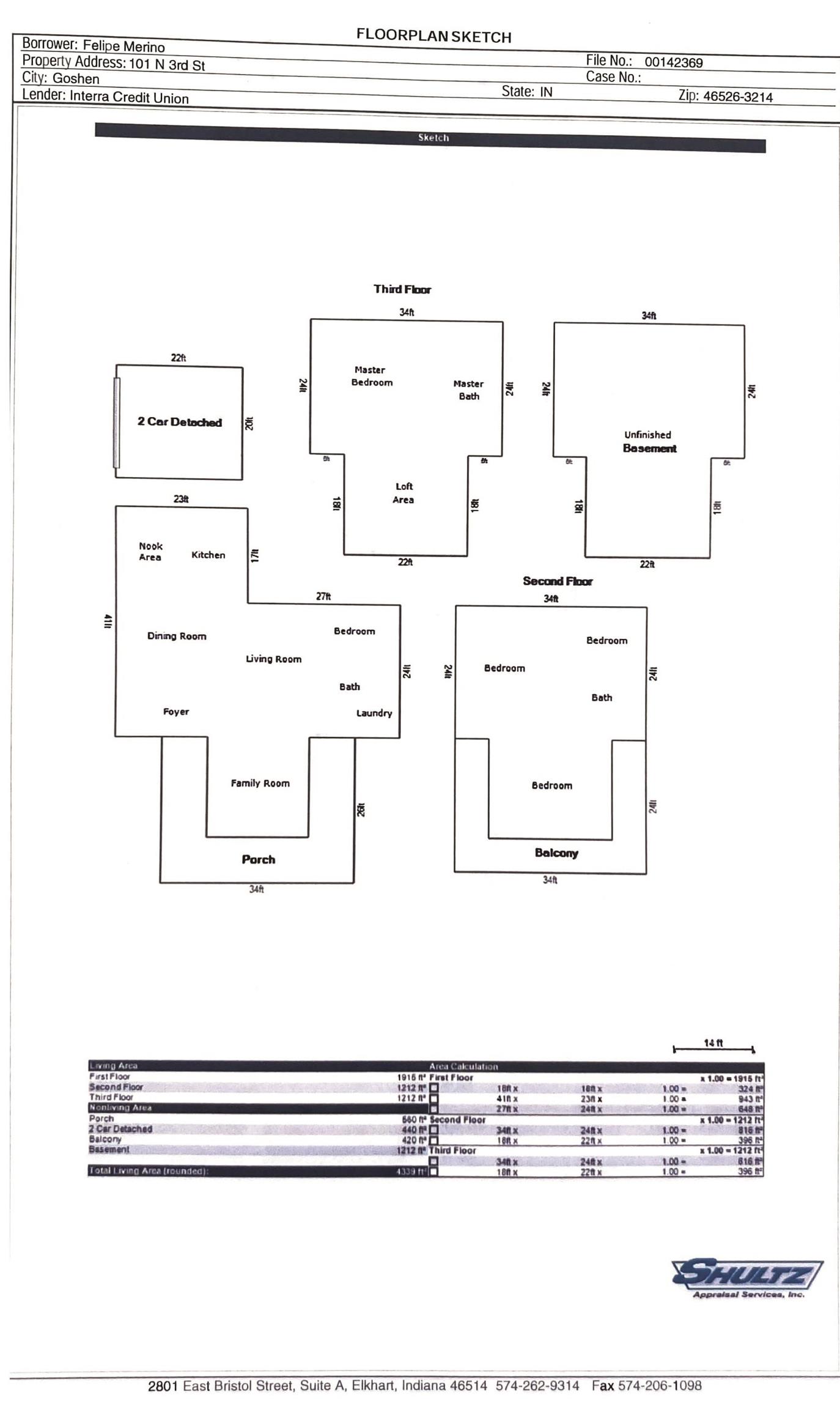 Updated Floor plan including accurate finished square footage after remodel.