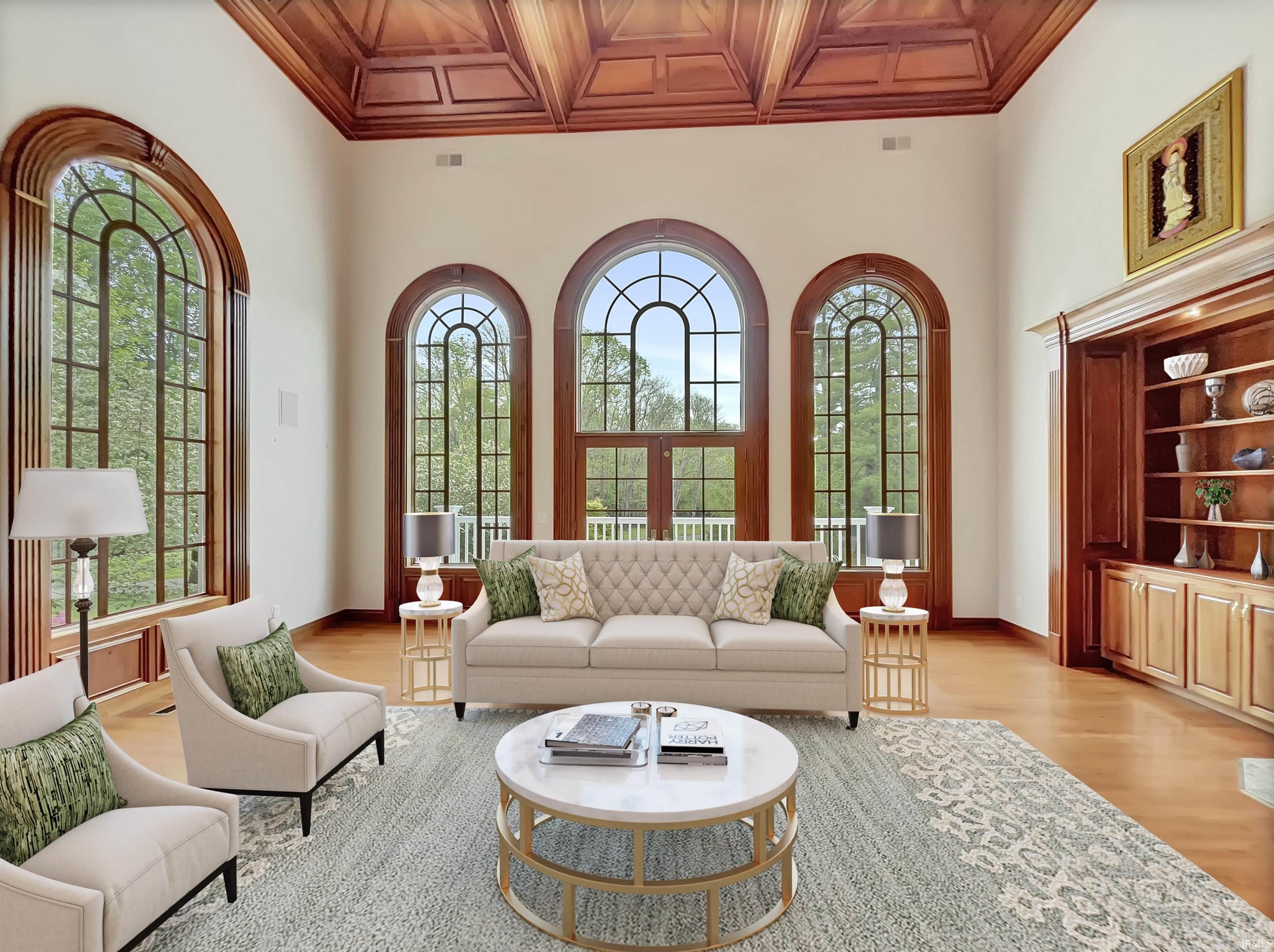 Intricate trim work and large rooms