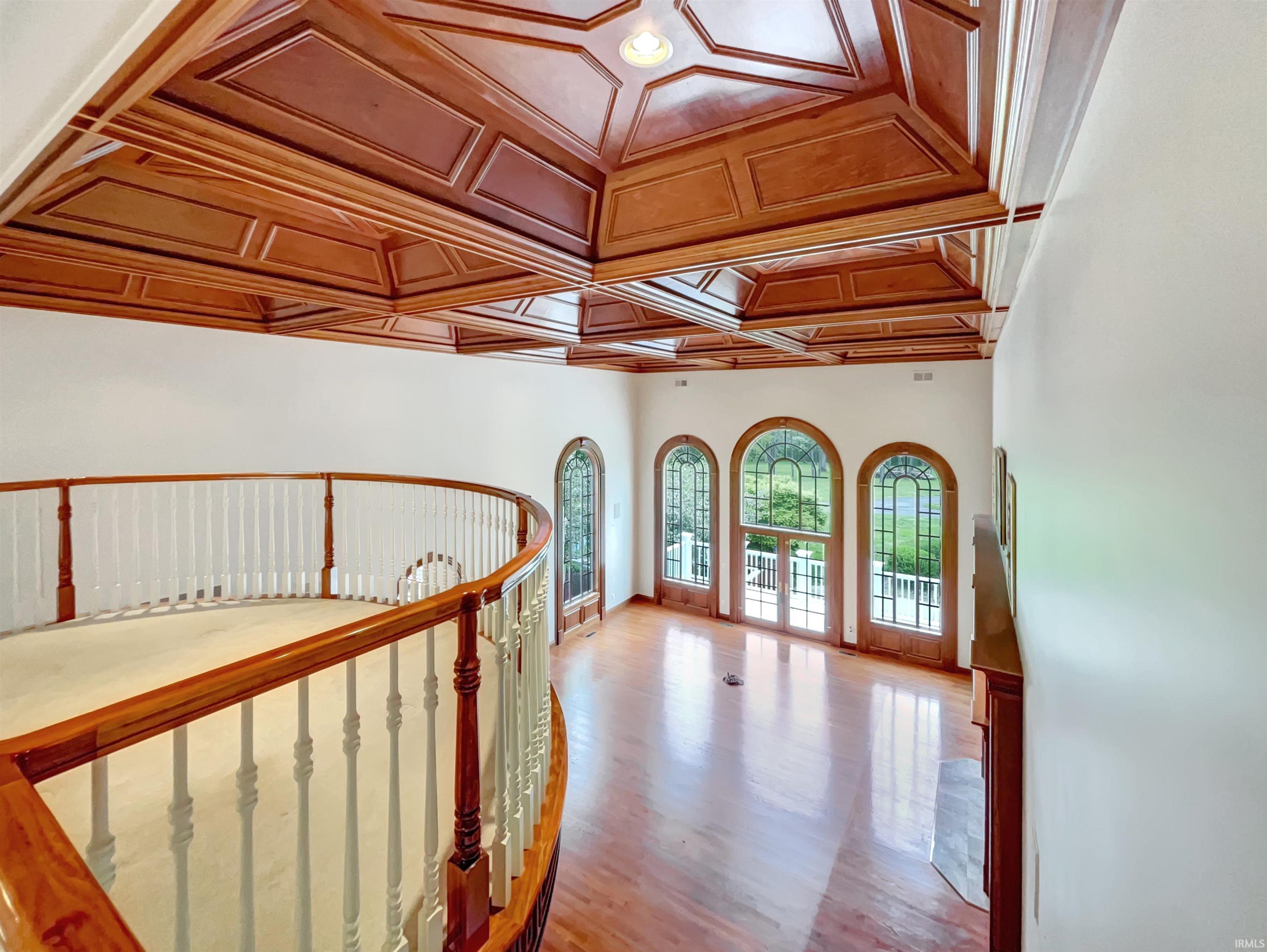 The second story balcony overlooking the family/great room