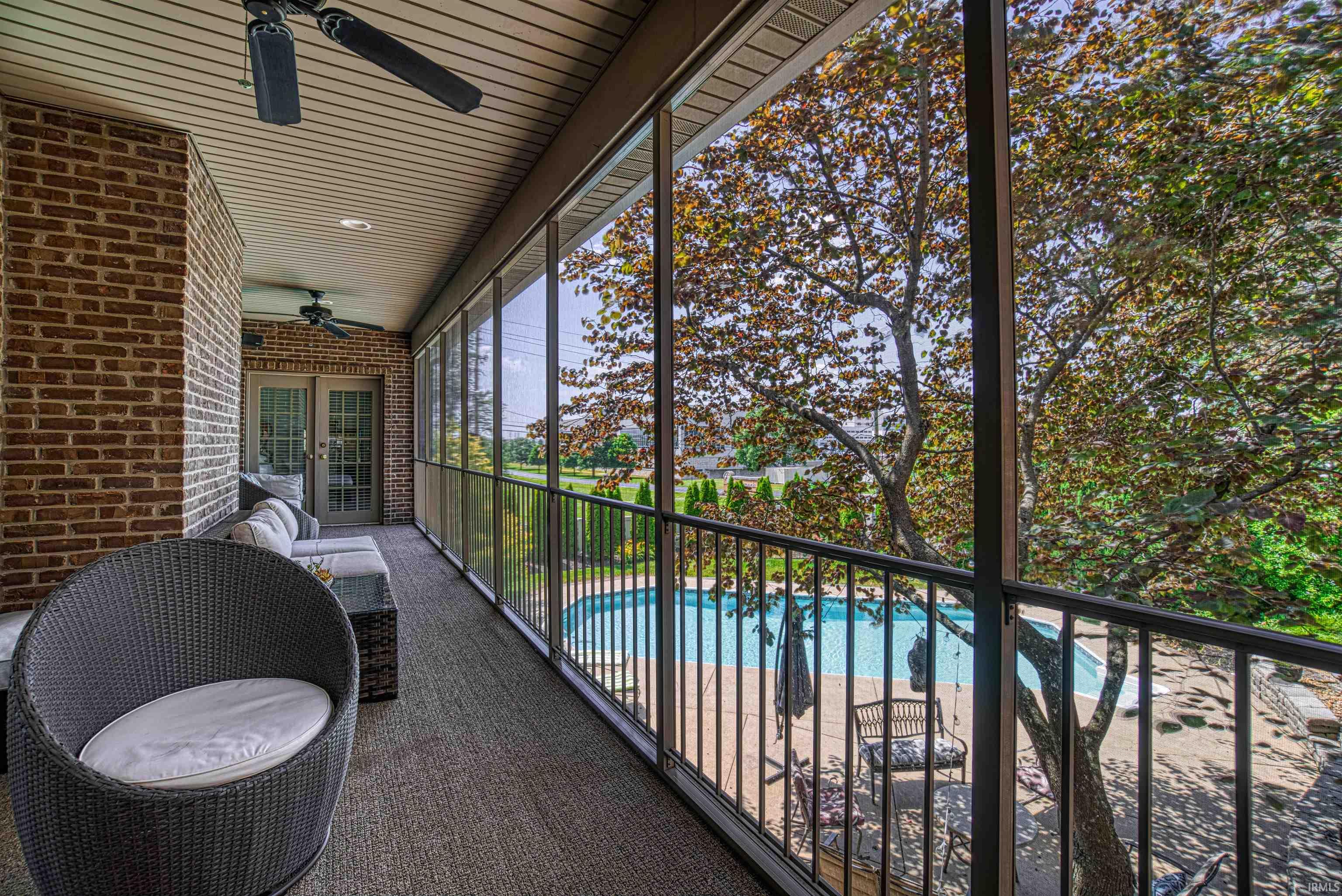 The screened balcony can be accessed from the formal and casual living areas and owner's suite