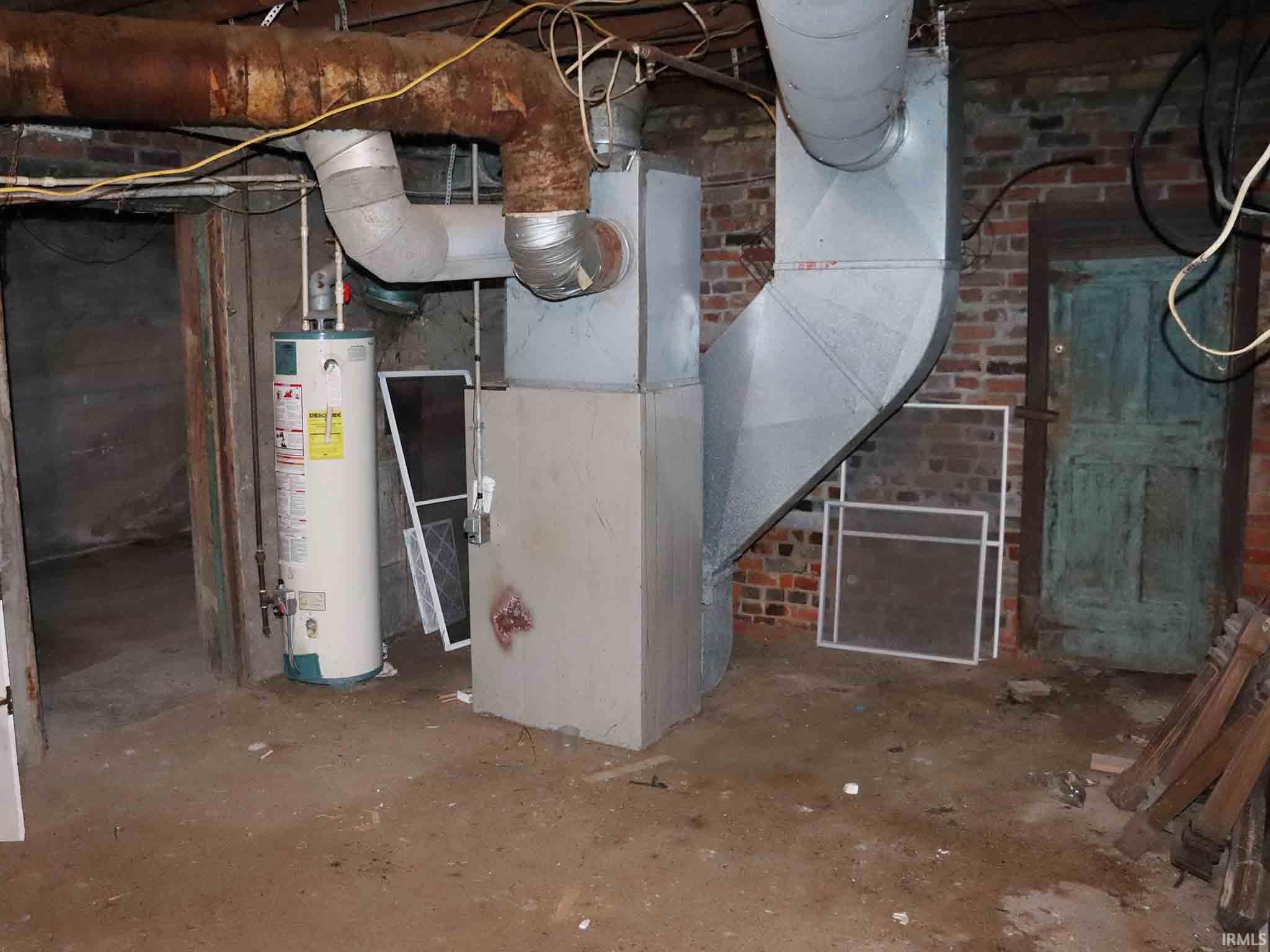Basement furnace area.