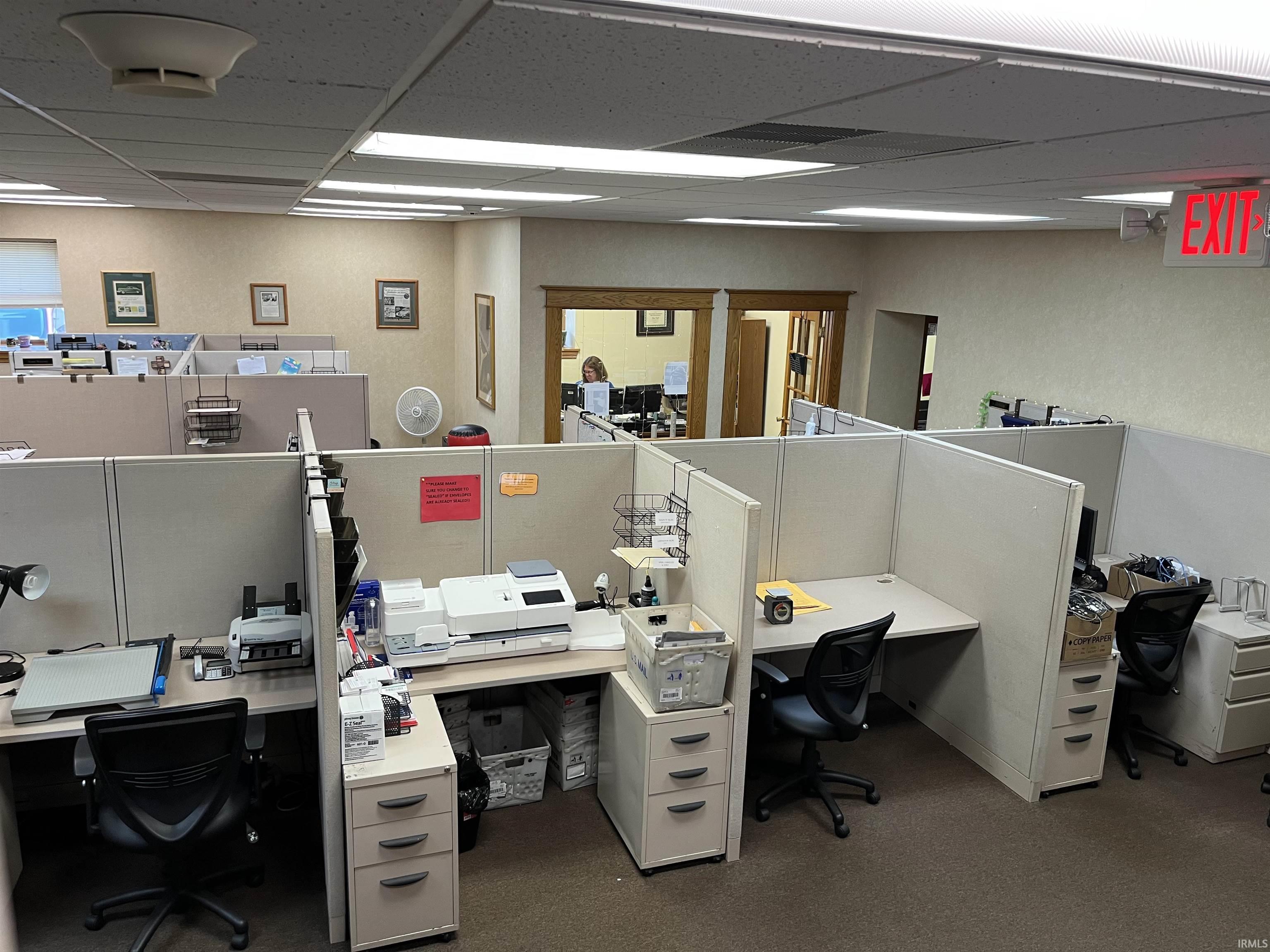 This is an example of several, large open work areas on both the first and second floors!