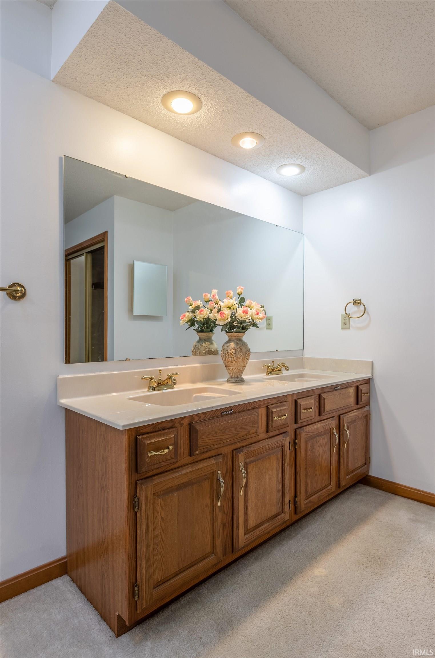 ...with Separate Step-In Shower, Skylight, Dual Vanity, Linen Closet, Mirrored Medicine Cabinet, and Jetted Tub