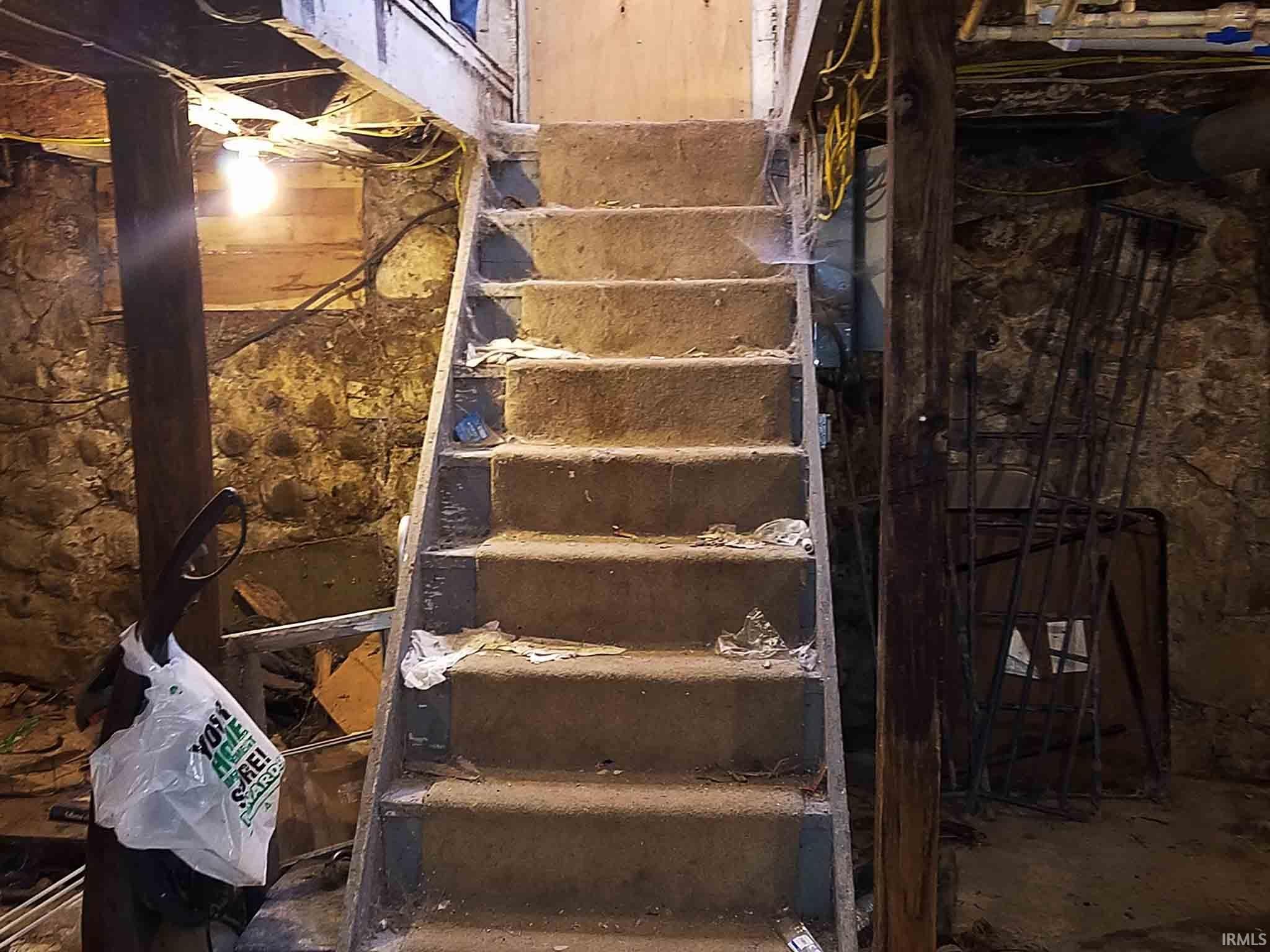Basement stairs.