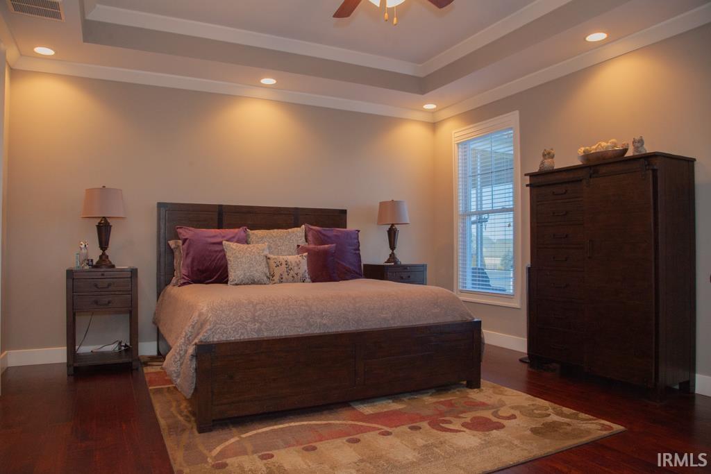 The spacious Owners Suite offers a tray ceiling,
