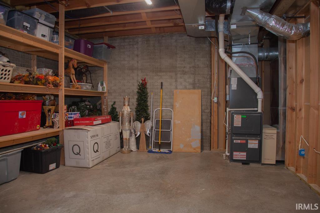Fantastic Storage Space in the Basement with built-in shelving