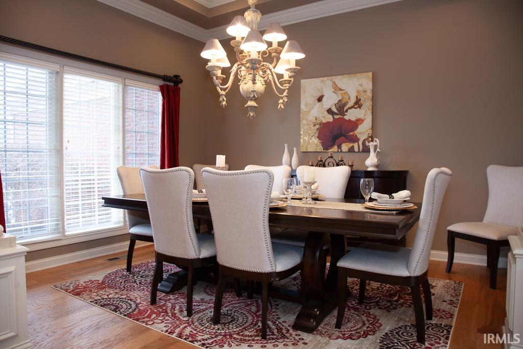 Desirable Dining Room open to the living space