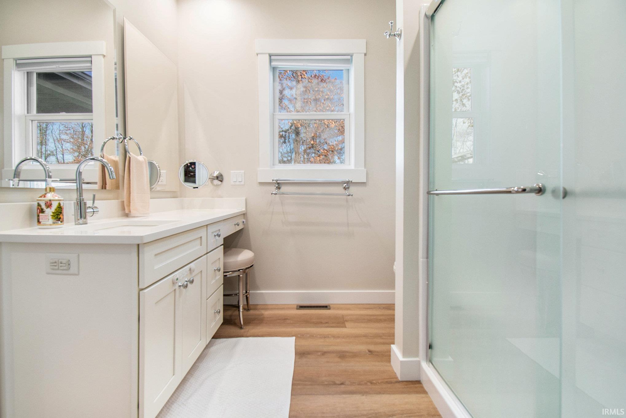 Vanity Area that is plumbed for a 2nd sink if desired.