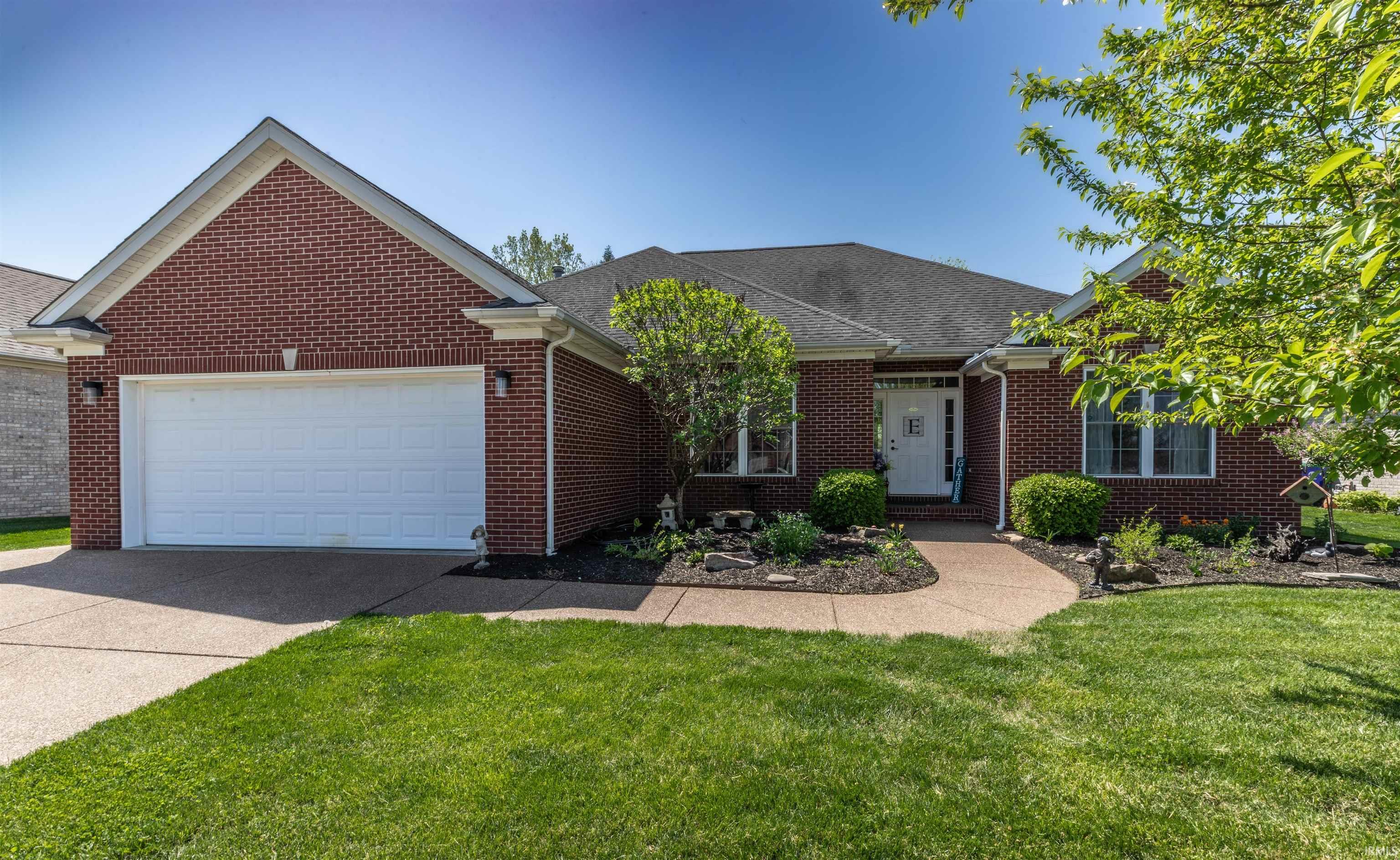 Timeless brick ranch in Windsor Pointe Subdivision. Location is very convenient and the floor plan flows with ease. Seller has made a ton of updates in this home and it shows. You will love the LTV flooring in main living areas of home, new ceiling fans throughout home. Greatroom with vaulted ceilings, gas fireplace and open to the kitchen. Breakfast nook with sliding doors leading to aggregate patio and storage shed with additional entertaining patio. Kitchen features castle style cherry finished cabinets, pantry with shelving, recessed lighting, curved breakfast bar and comes fully equipped with all stainless appliances.  The split floor plan is ideal and you will notice all the bedrooms come with walk-in closets. Primary bedroom features large window for nice natural lighting, master bath with jetted tub, standing shower and double vanities. Spare bedrooms also feature updated carpeting and both are equal in size. Hall bath with tub/shower combo. Other nice amenities of home included: formal dining with crown molding, all walls and trim including inside of garage painted  2022, new garage door opener equipped with camera, newer smart thermostat, all outlets ands switches replaced, duct work cleaned in 2022, attic storage in garage, LED lights and more. Seller is providing 1 year home warranty for buyer.