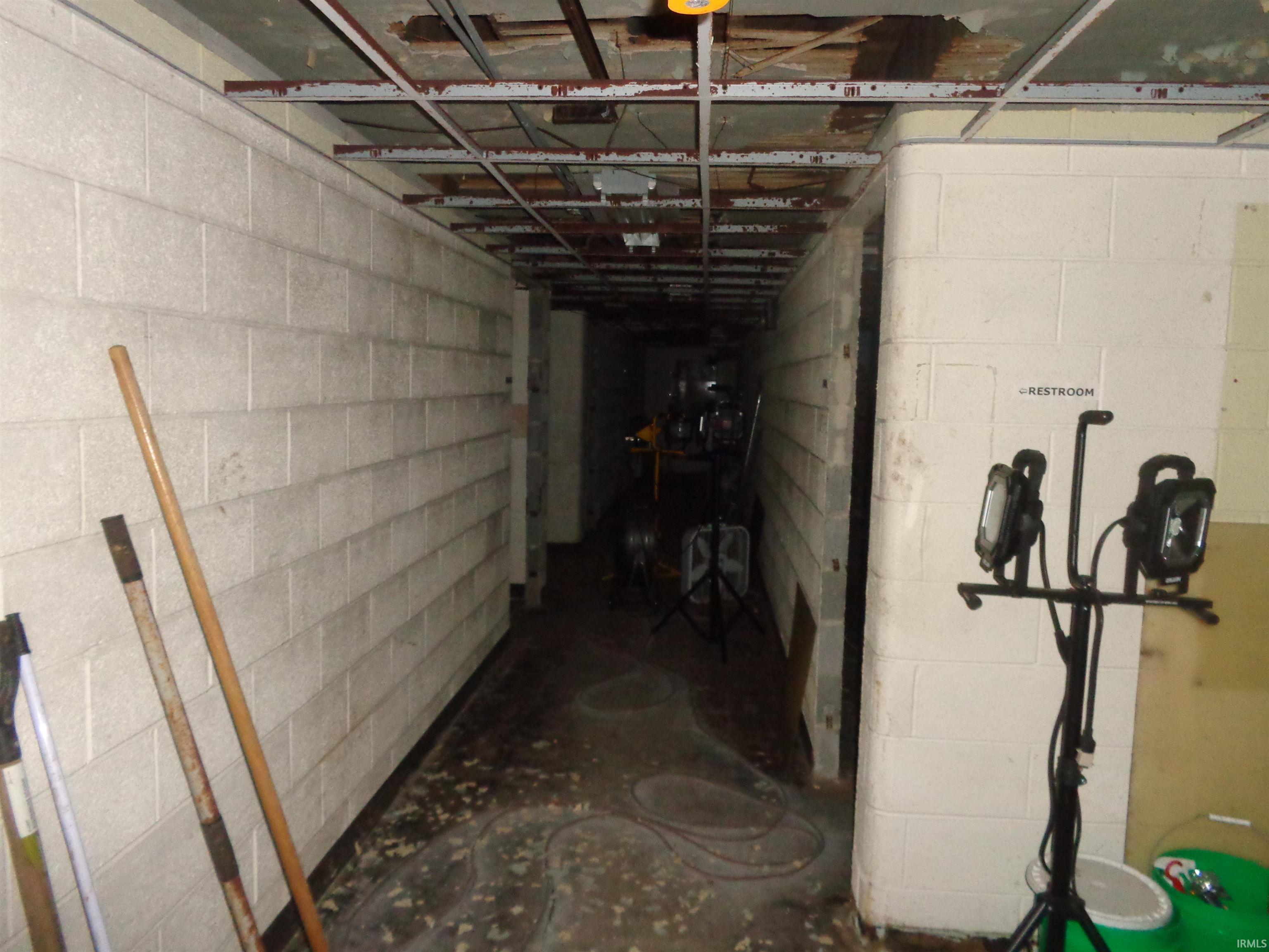 View of unfinished below grade area