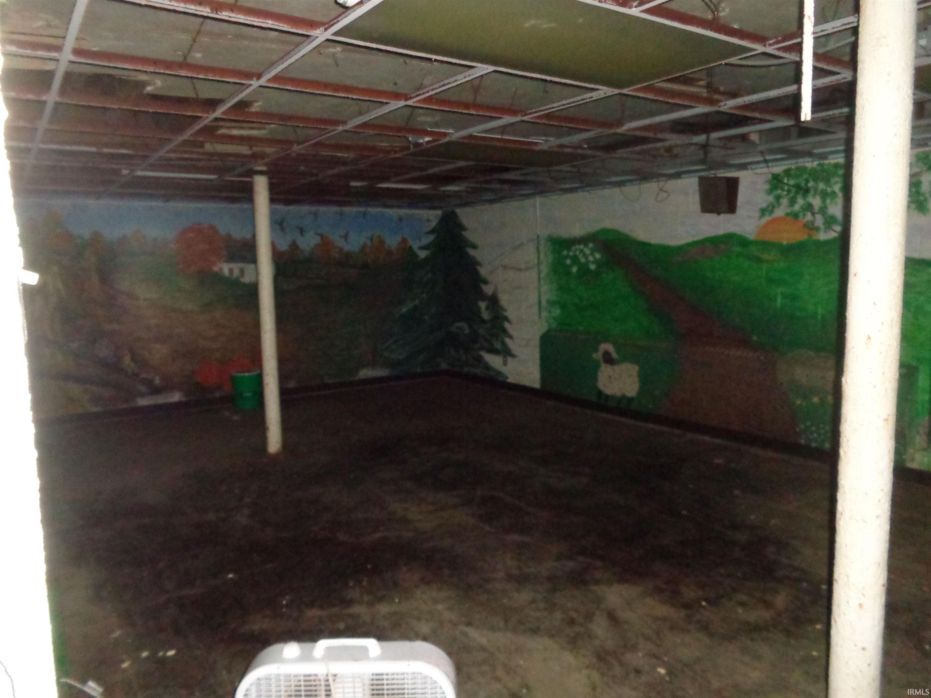 View of unfinished basement