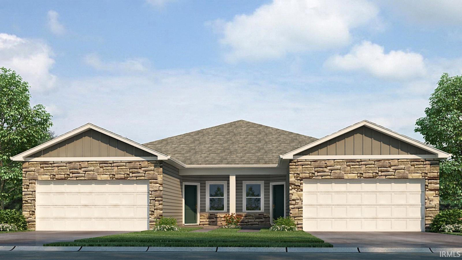 1 Story | 1410 sq ft | 2 Bed | 2 Bath | 2 Car Garage  This home for sale is only 1 side of the Paired Villa pic. Photos representative of plan only and may vary as built. This home has drywall up/midway completed. Come to Model to schedule a tour today!
