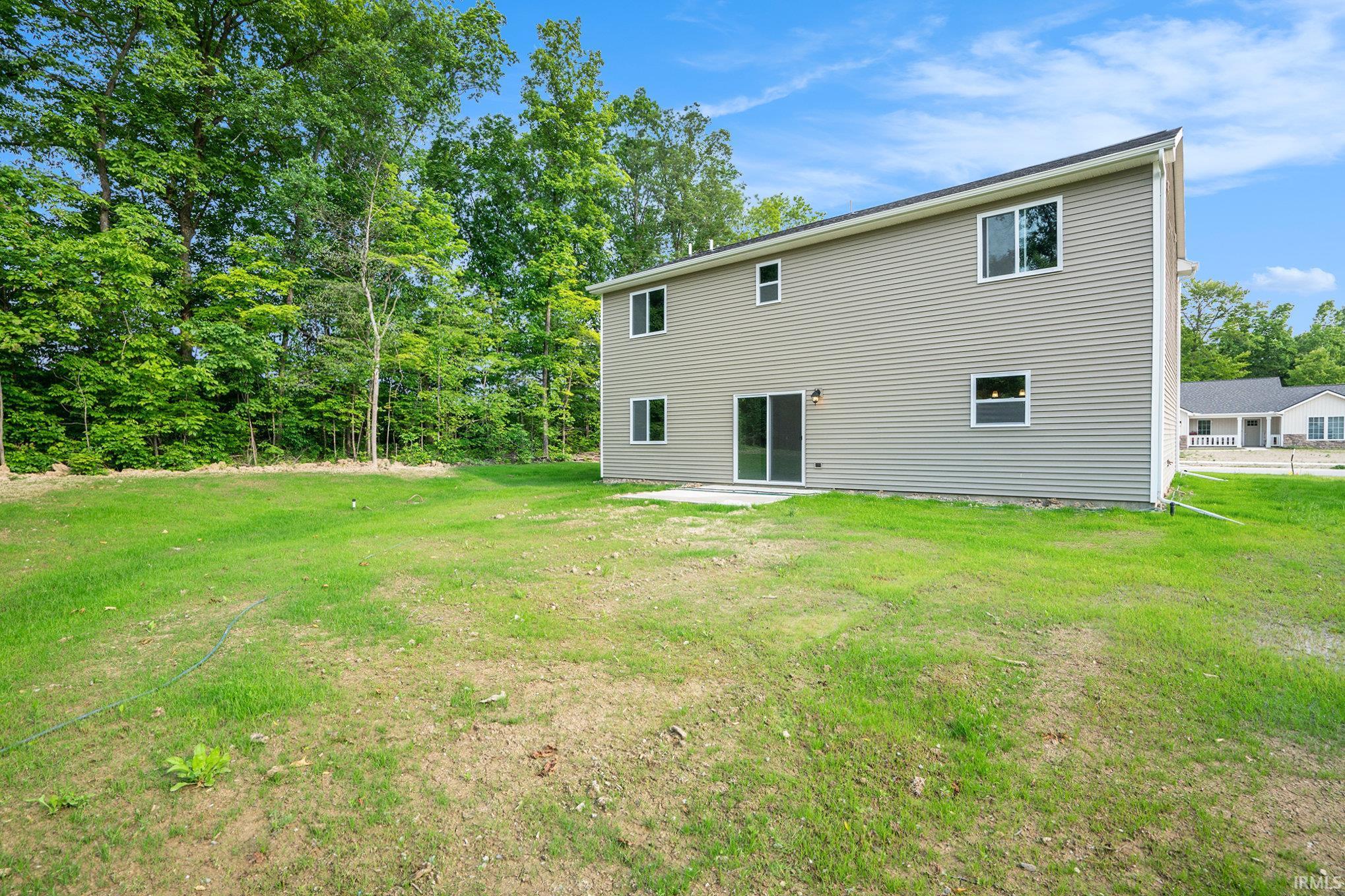 Rear elevation and yard
