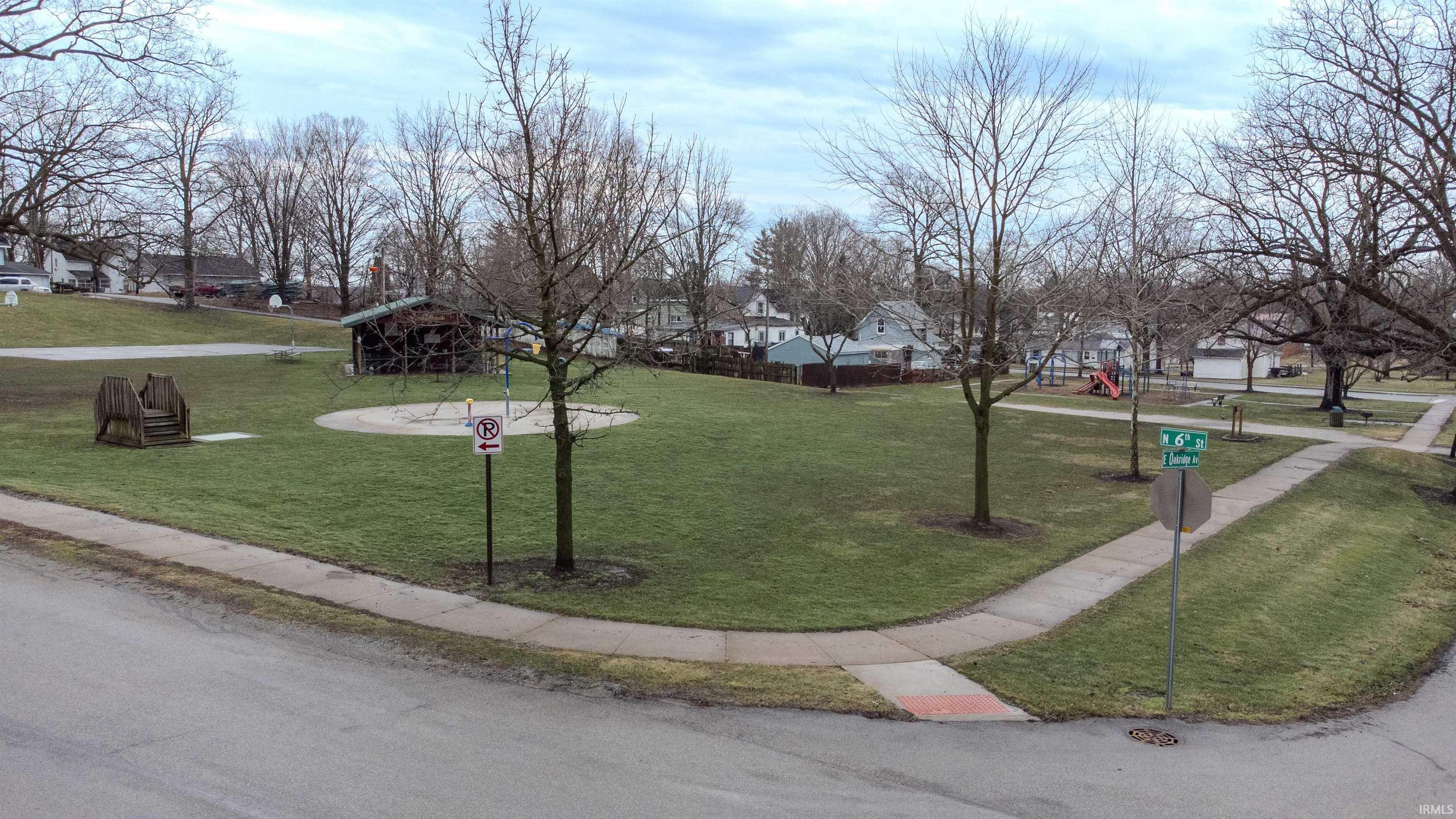 Aerial of Beautiful Park across the street that draws kids from around to the hood & is quite the attraction:) Also very close to Boys / Girls Club of Goshen.