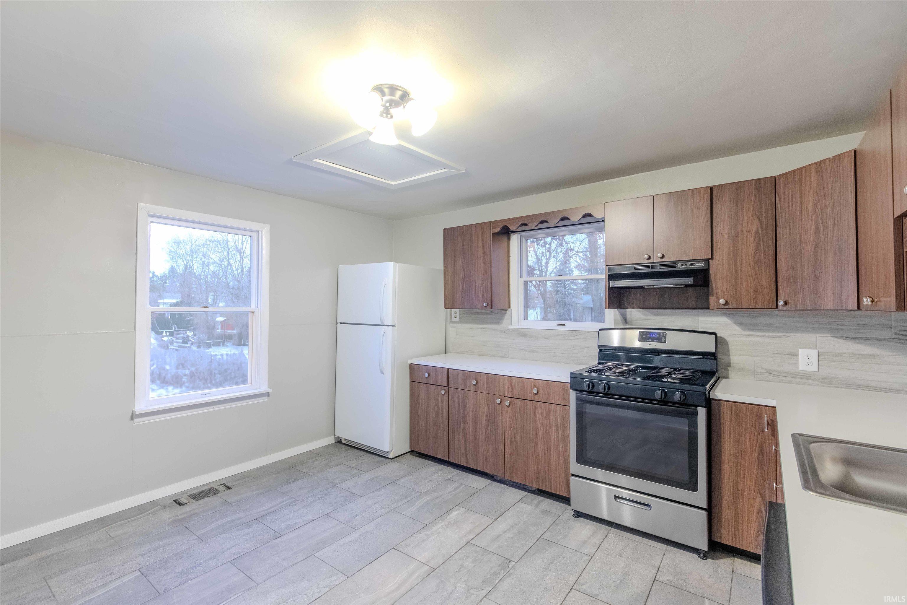 Gorgeous, large profile, hand laid tile floor.
