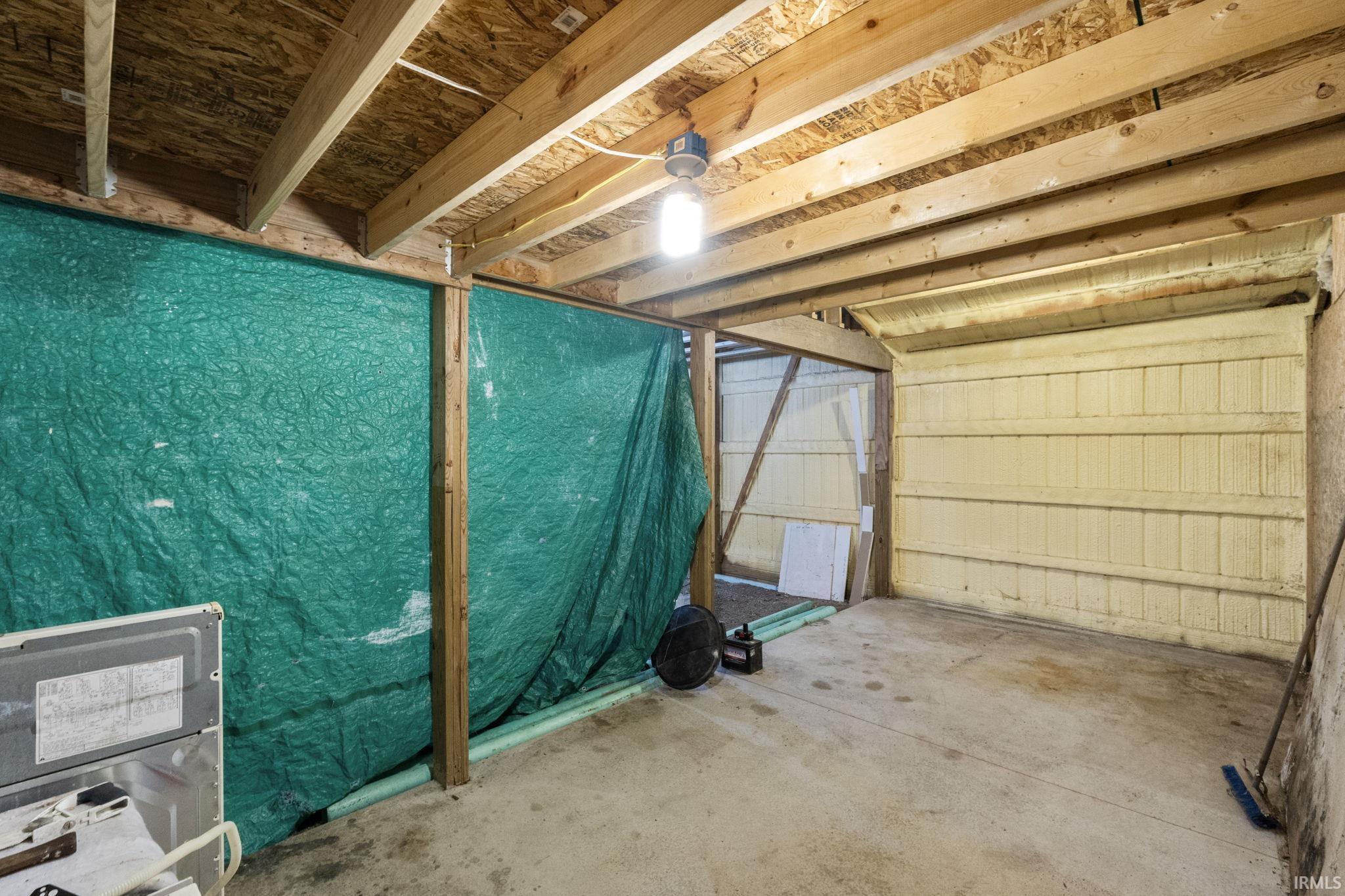 Garage under lofted area