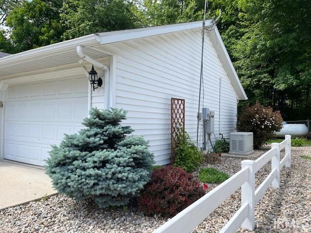 View North side with landscaping, generator