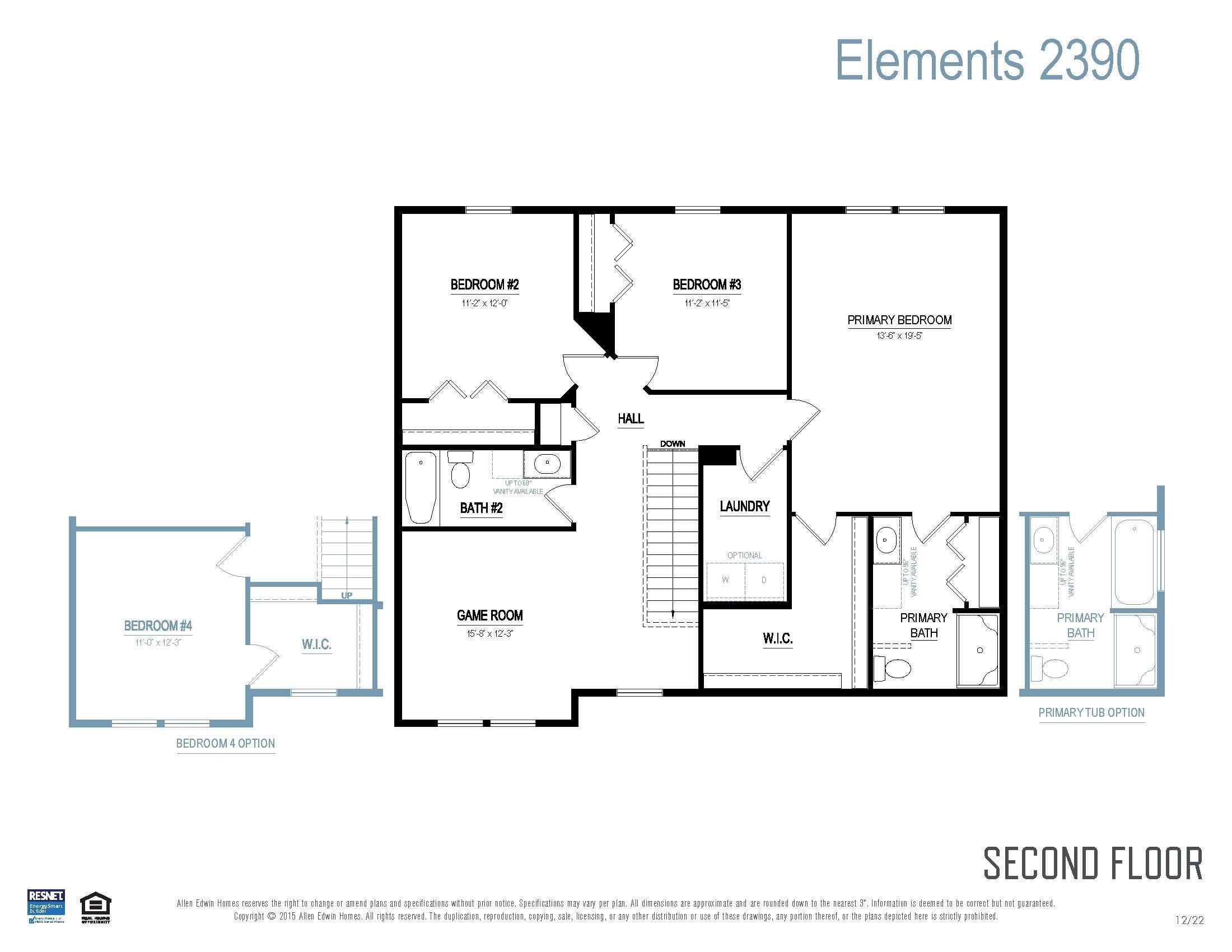 Standard layout - actual home may vary