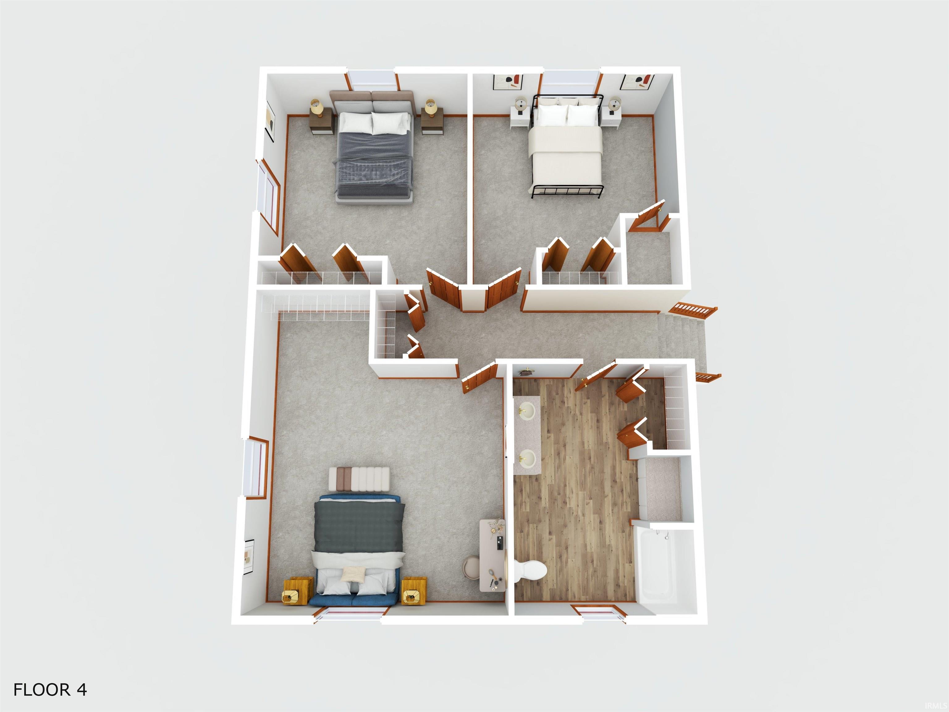3 Large Bedrooms, and Oversized Bathroom (could be converted into two bathrooms!)