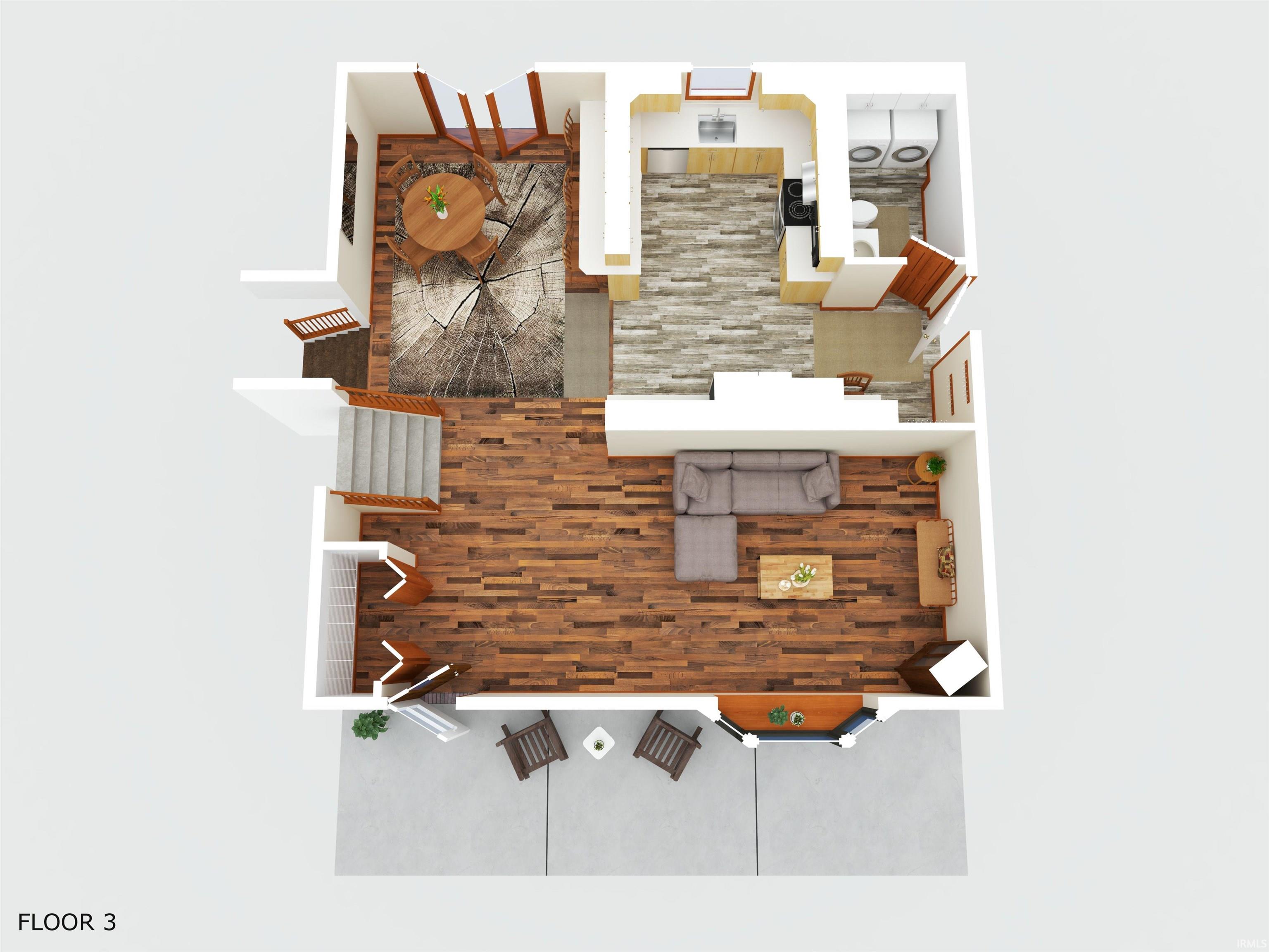 Large Living Room, Dining Room, Kitchen, 1/2 Bath and Laundry Room