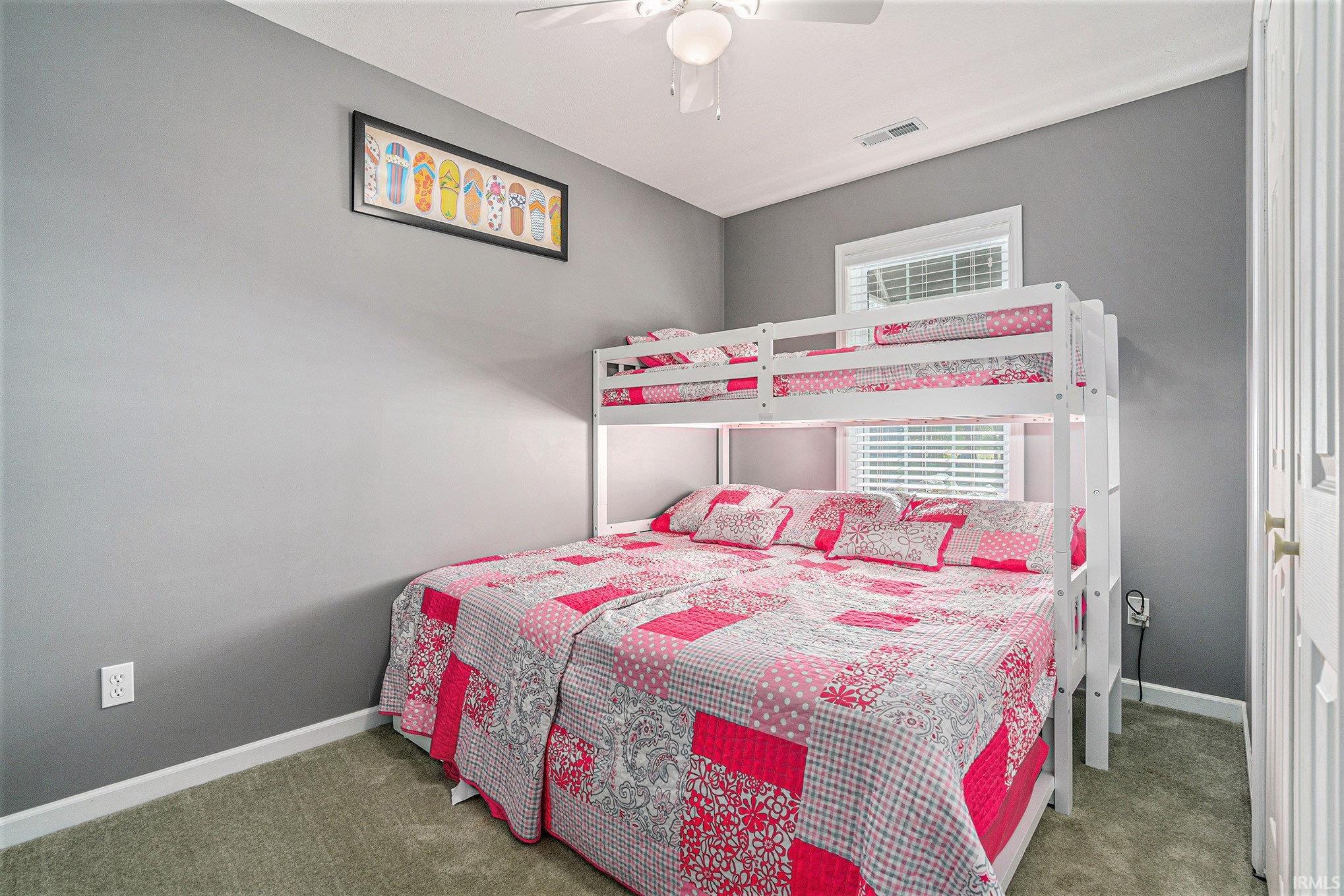This upstairs room provides plenty of space.