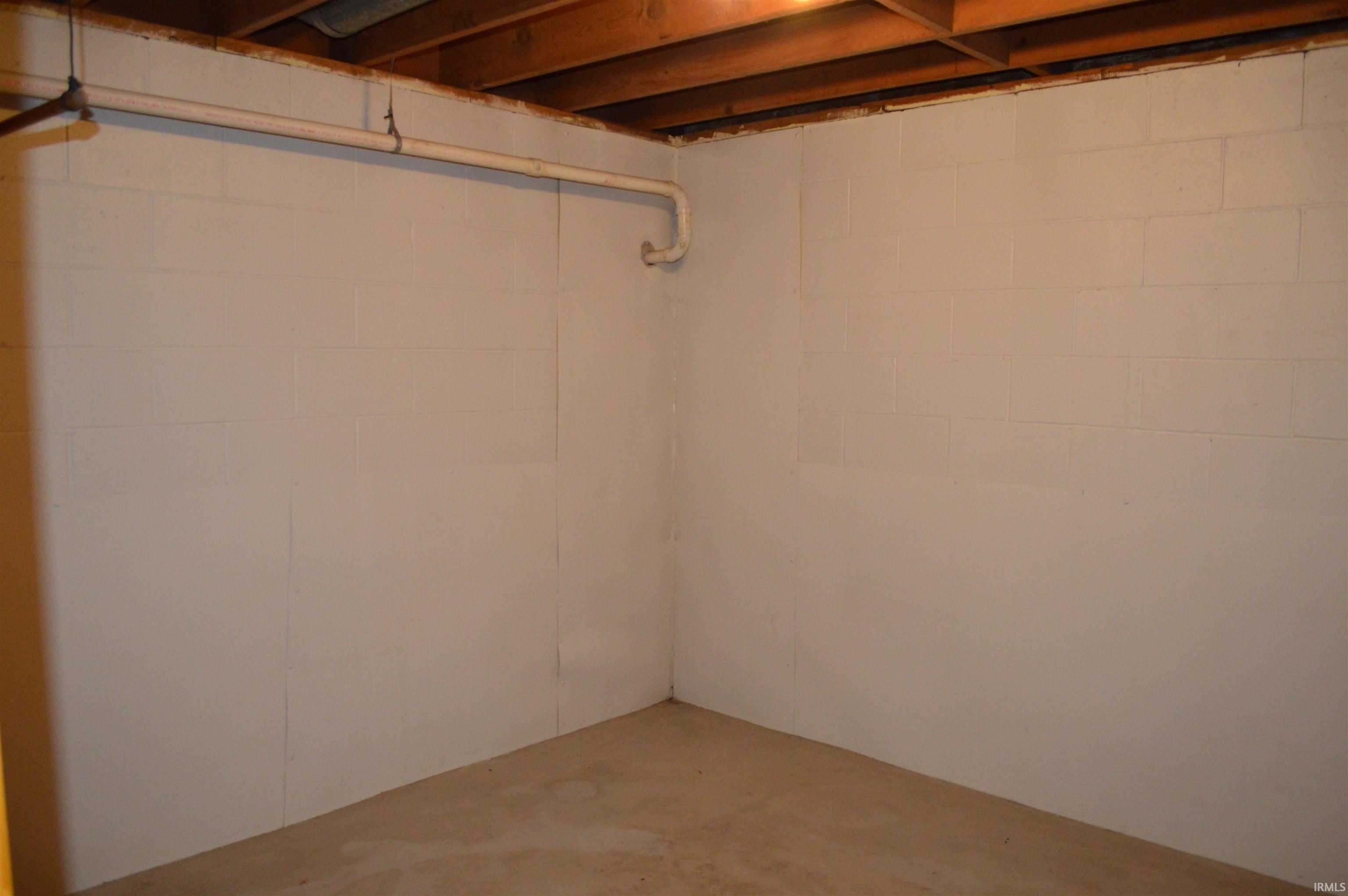 Basement room, semi-finished.