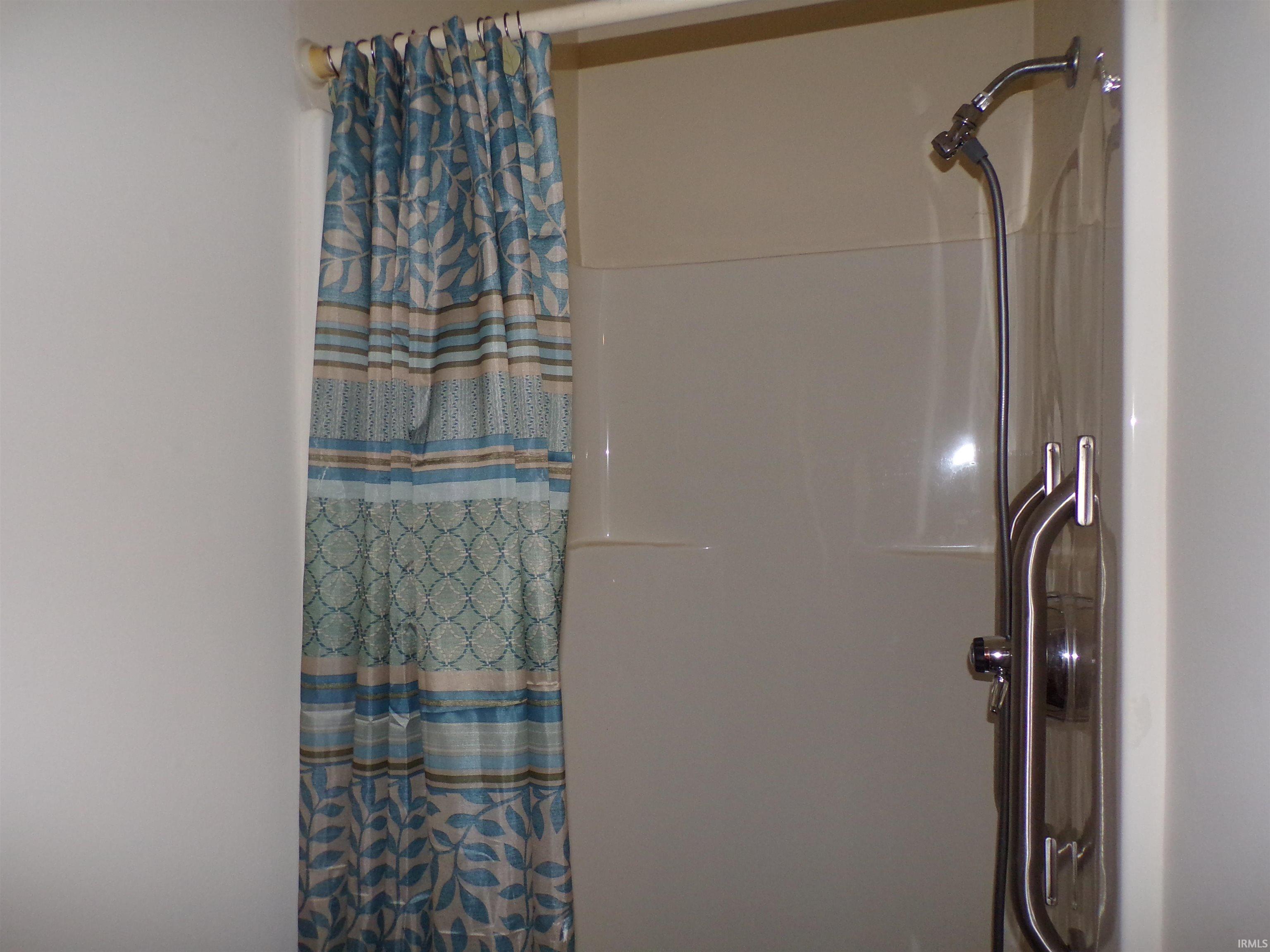 Family room has a stand-up shower
