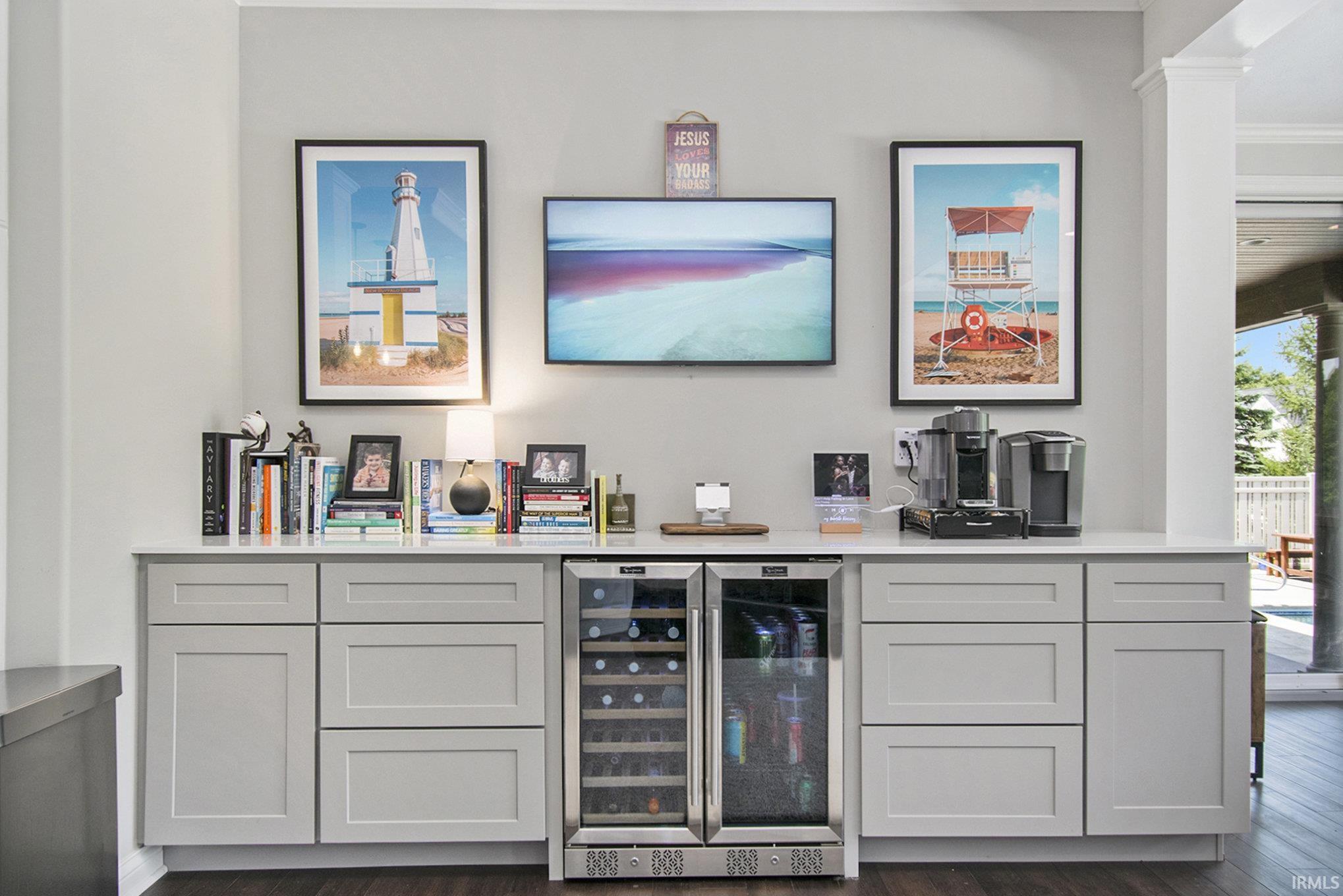 Newer Coffee Bar with Wine Frig