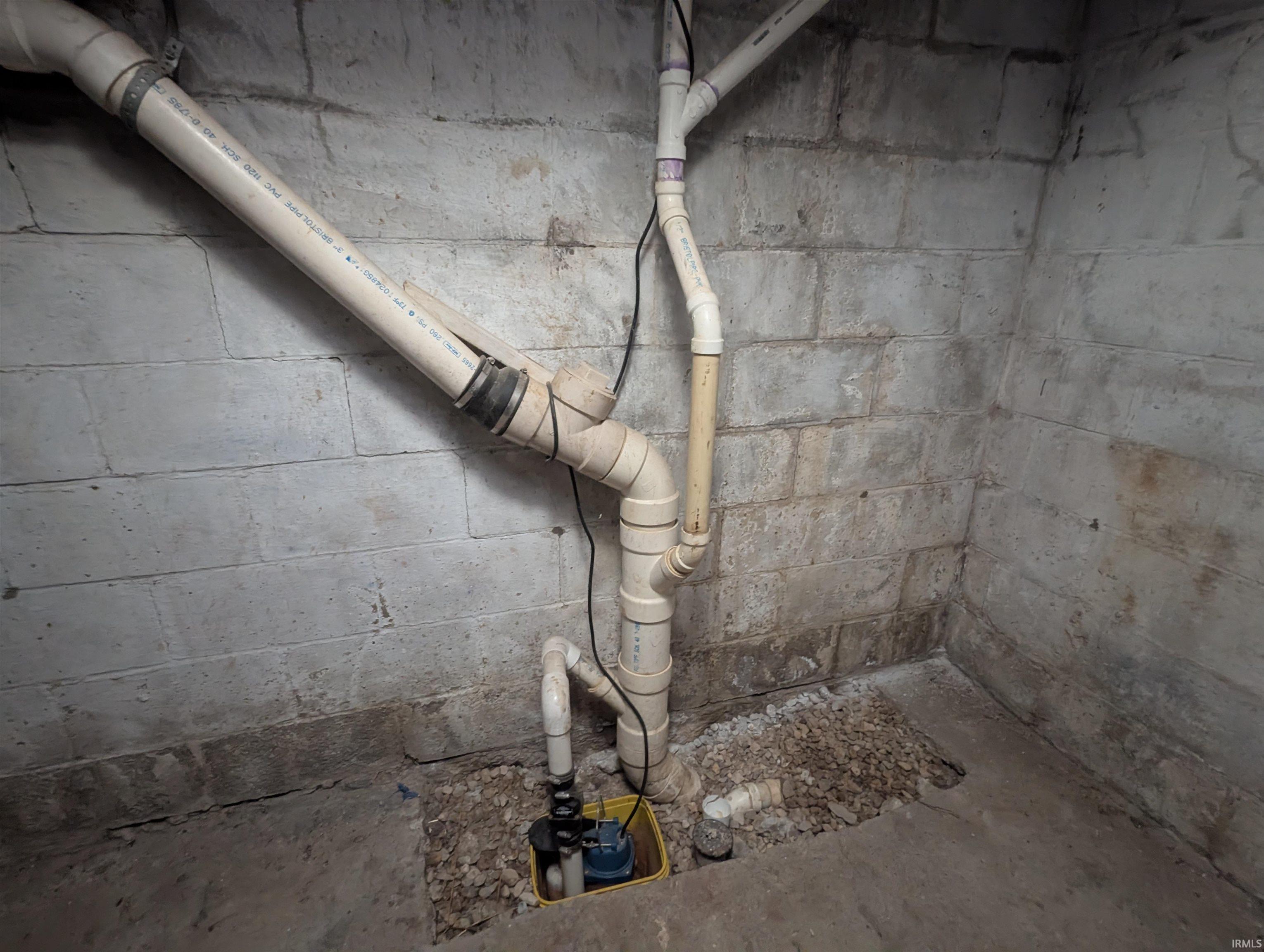 View of unfinished basement