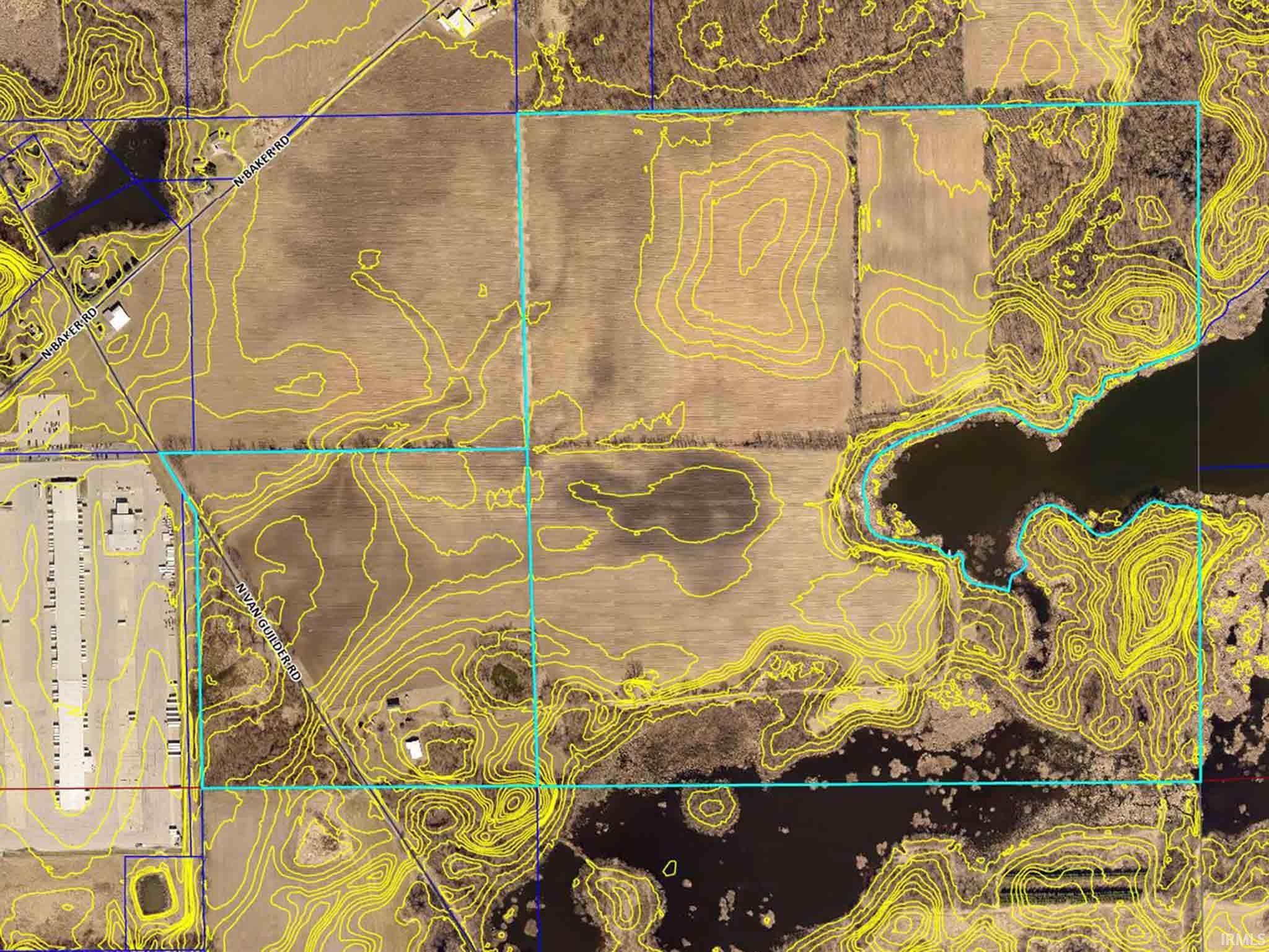 GIS contours noting 2-6 feet higher along all waterfront.