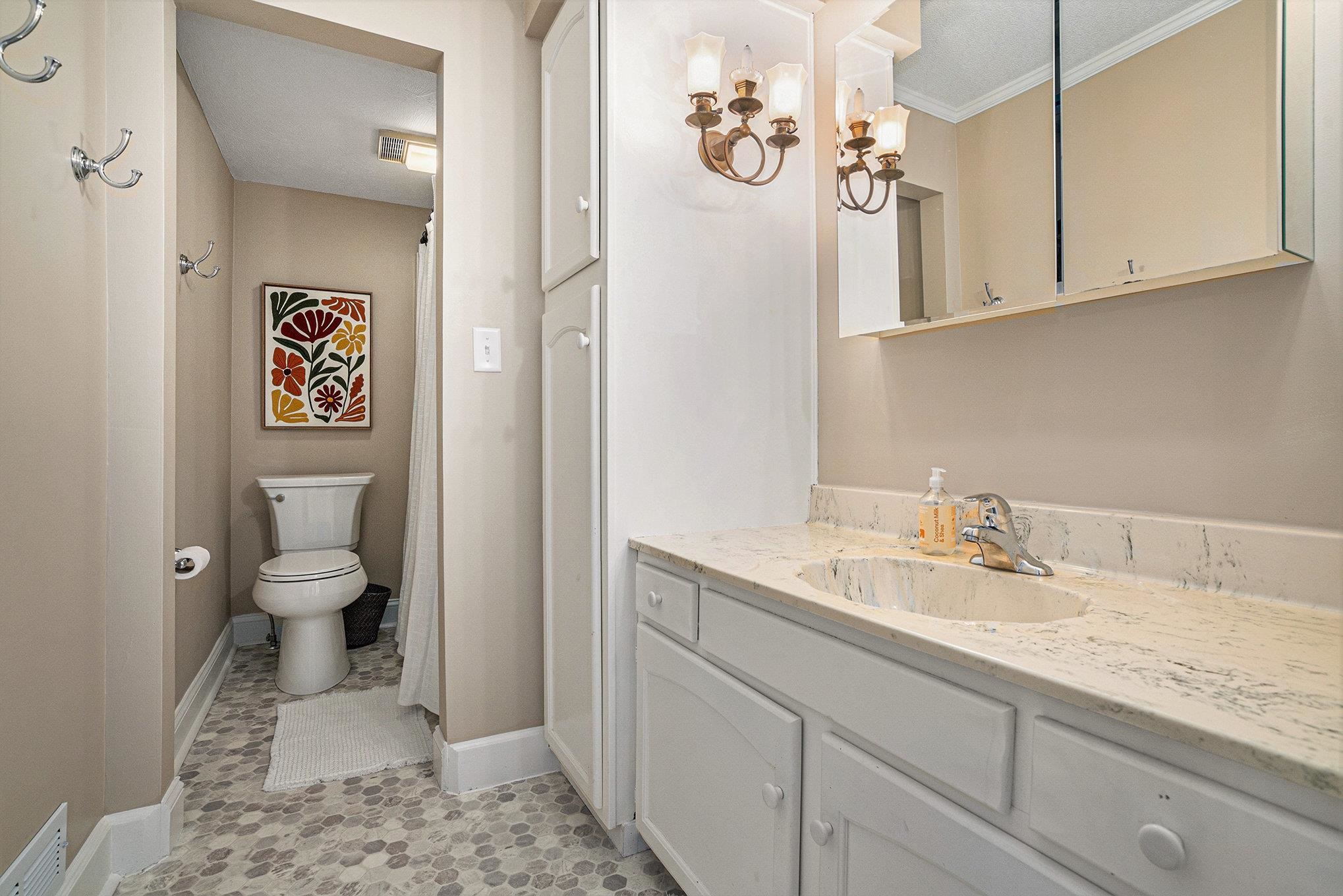 2nd floor; guest full bath