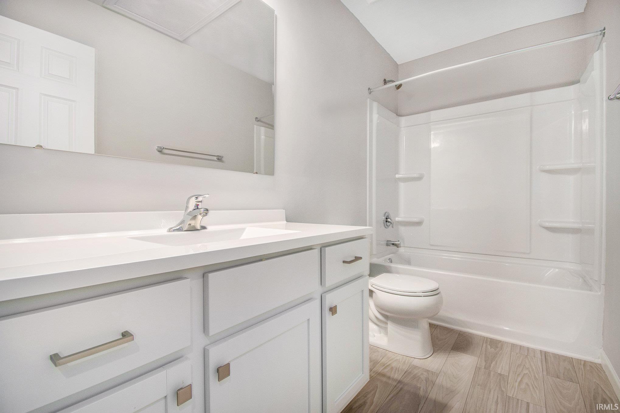 There is full bath with tub/shower combo on the second floor.