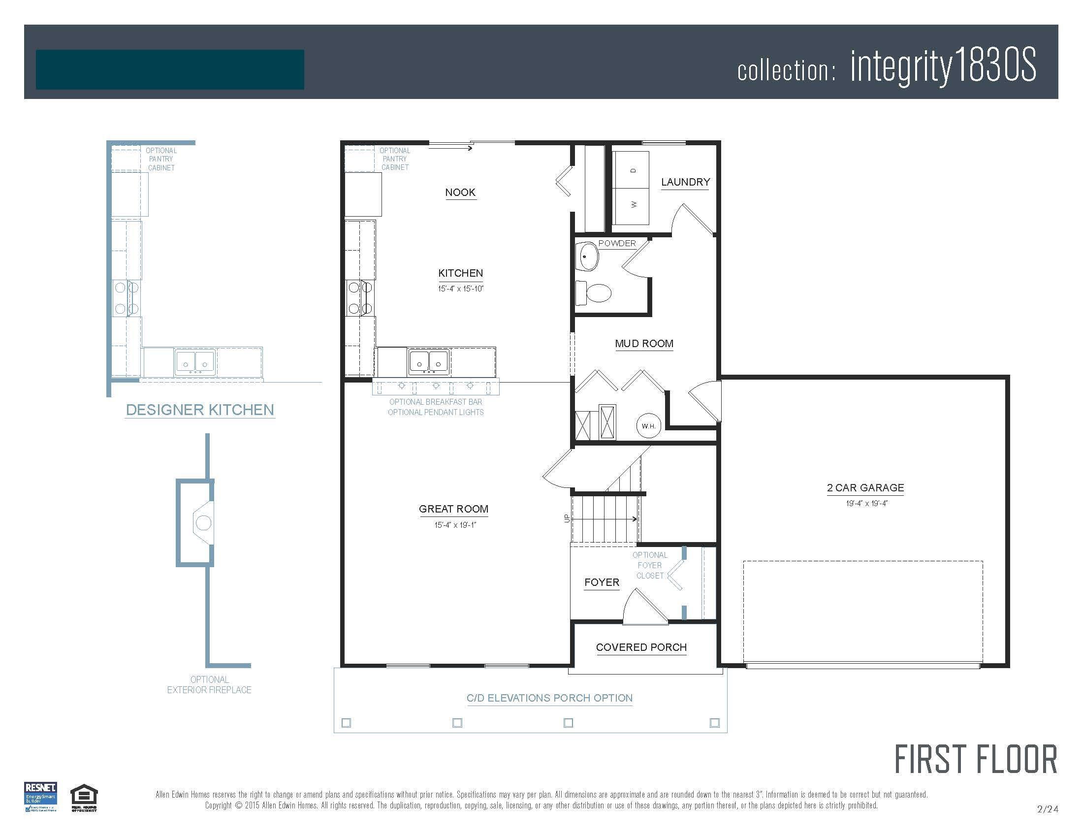 Standard floorplan - actual home may vary