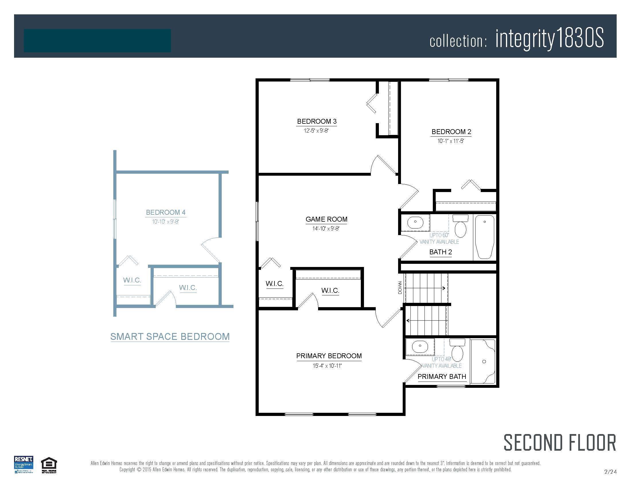 Standard floorplan - actual home many vary
