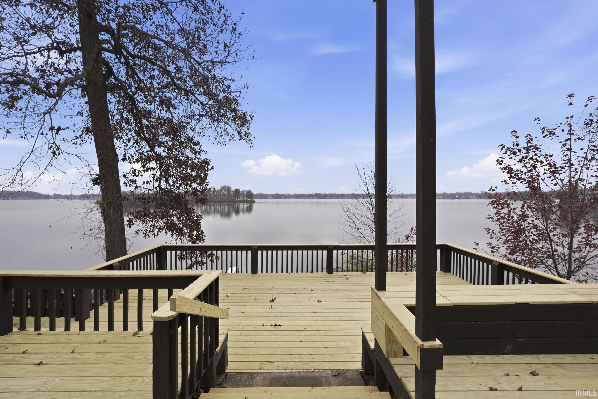 Deck featuring a water view