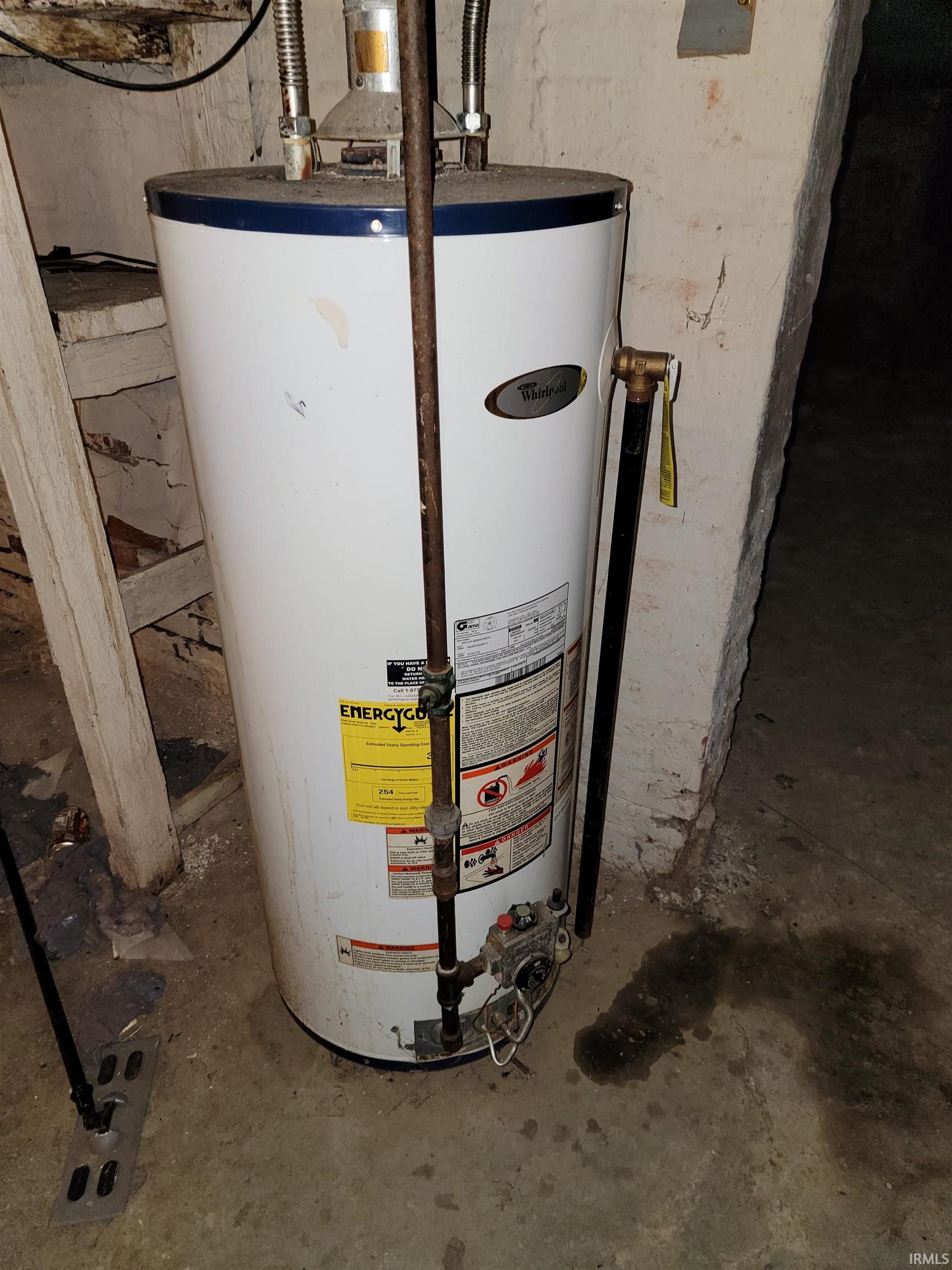 Utilities with gas water heater