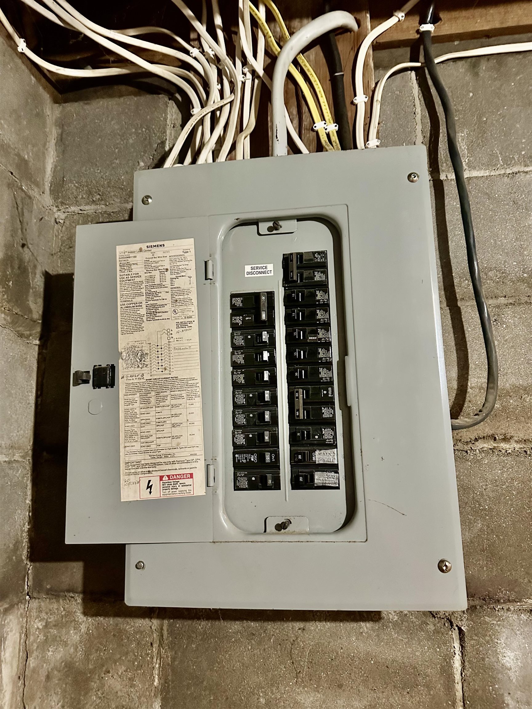 Utility room with electric panel