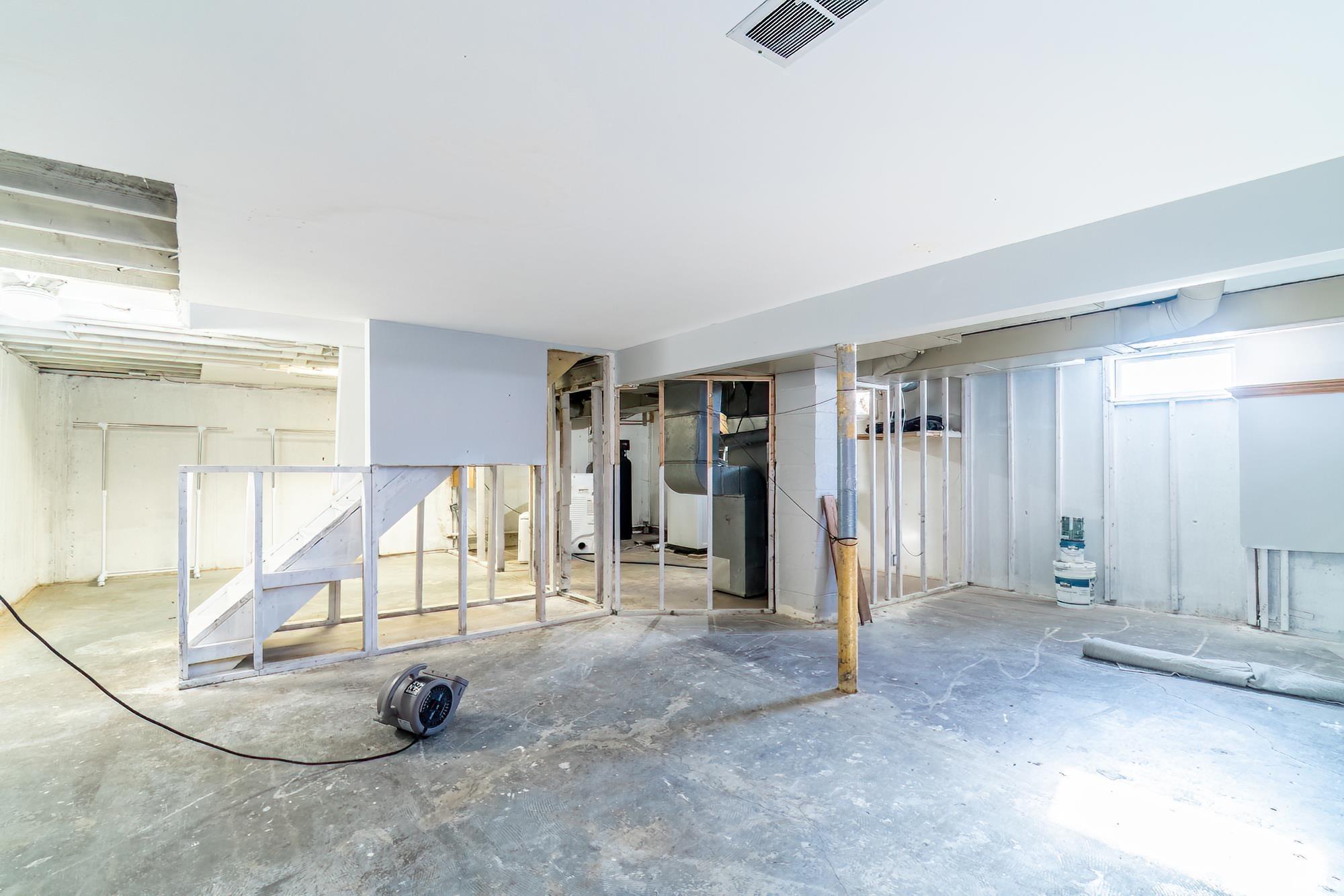 View of unfinished below grade area