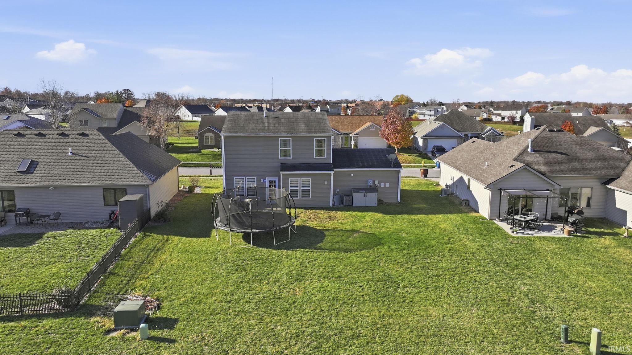 Aerial view of residential area