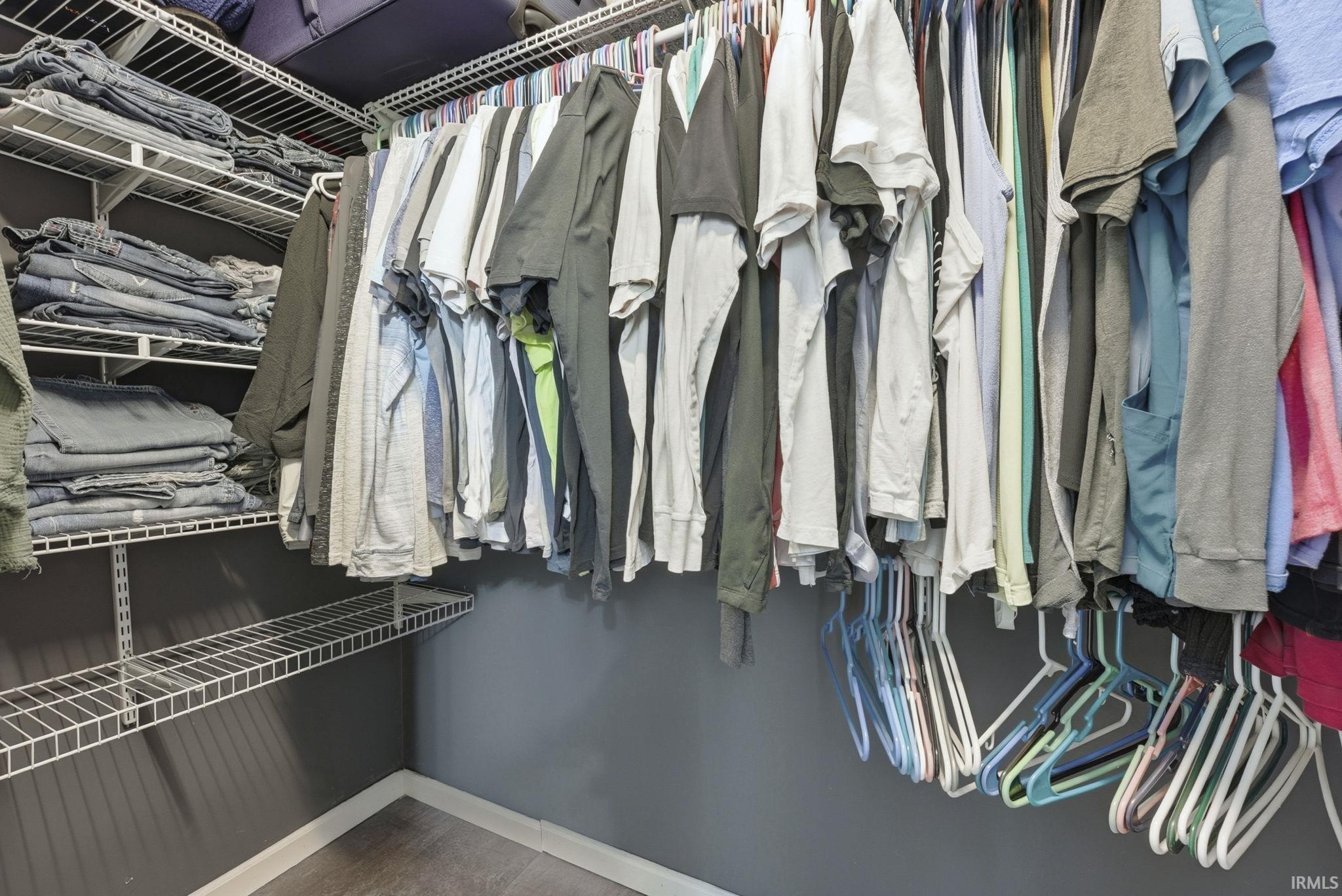 View of walk in closet