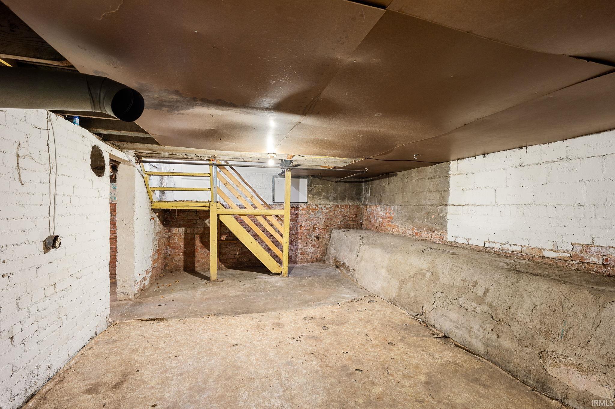 View of unfinished below grade area