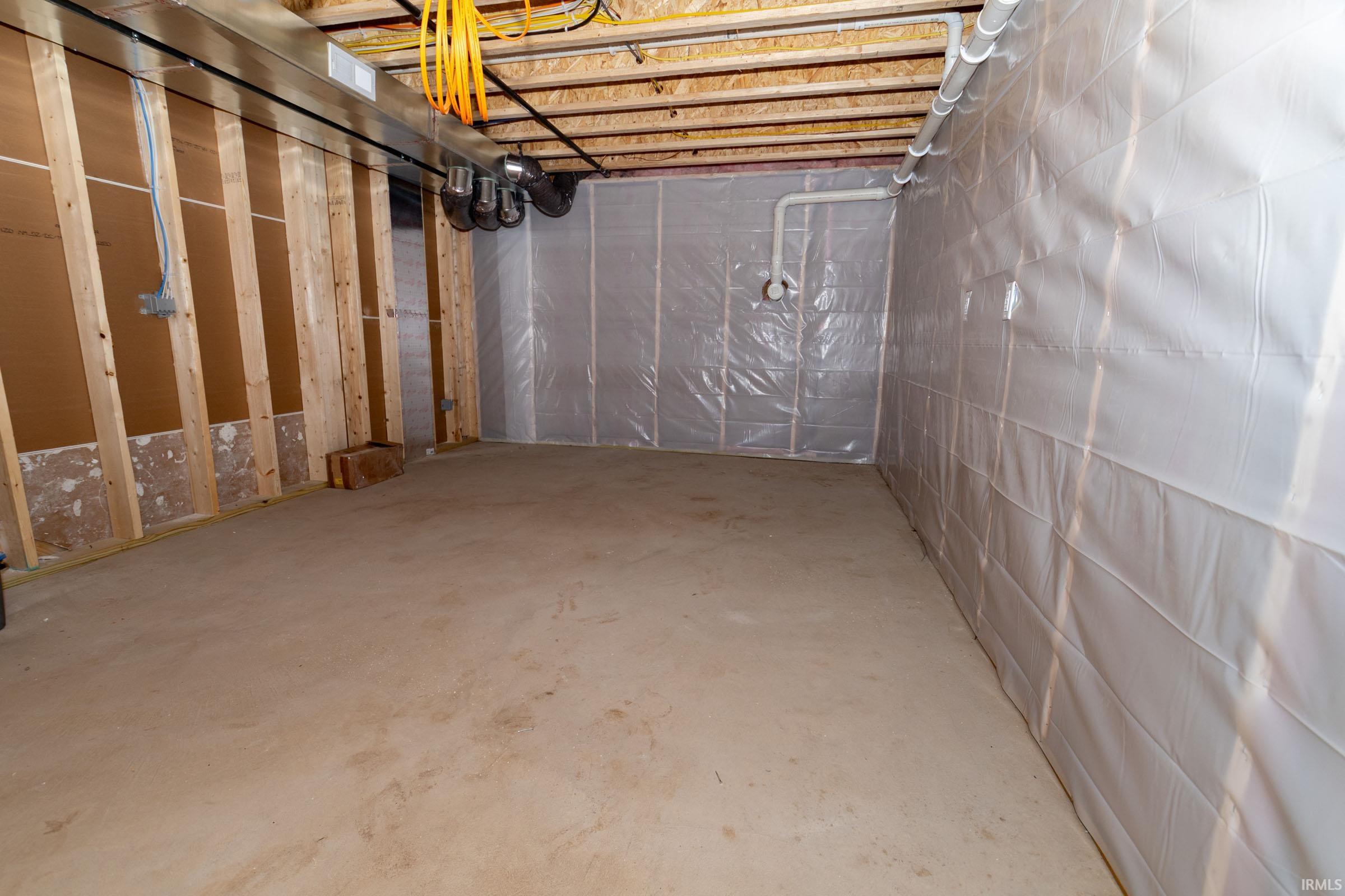 View of unfinished below grade area