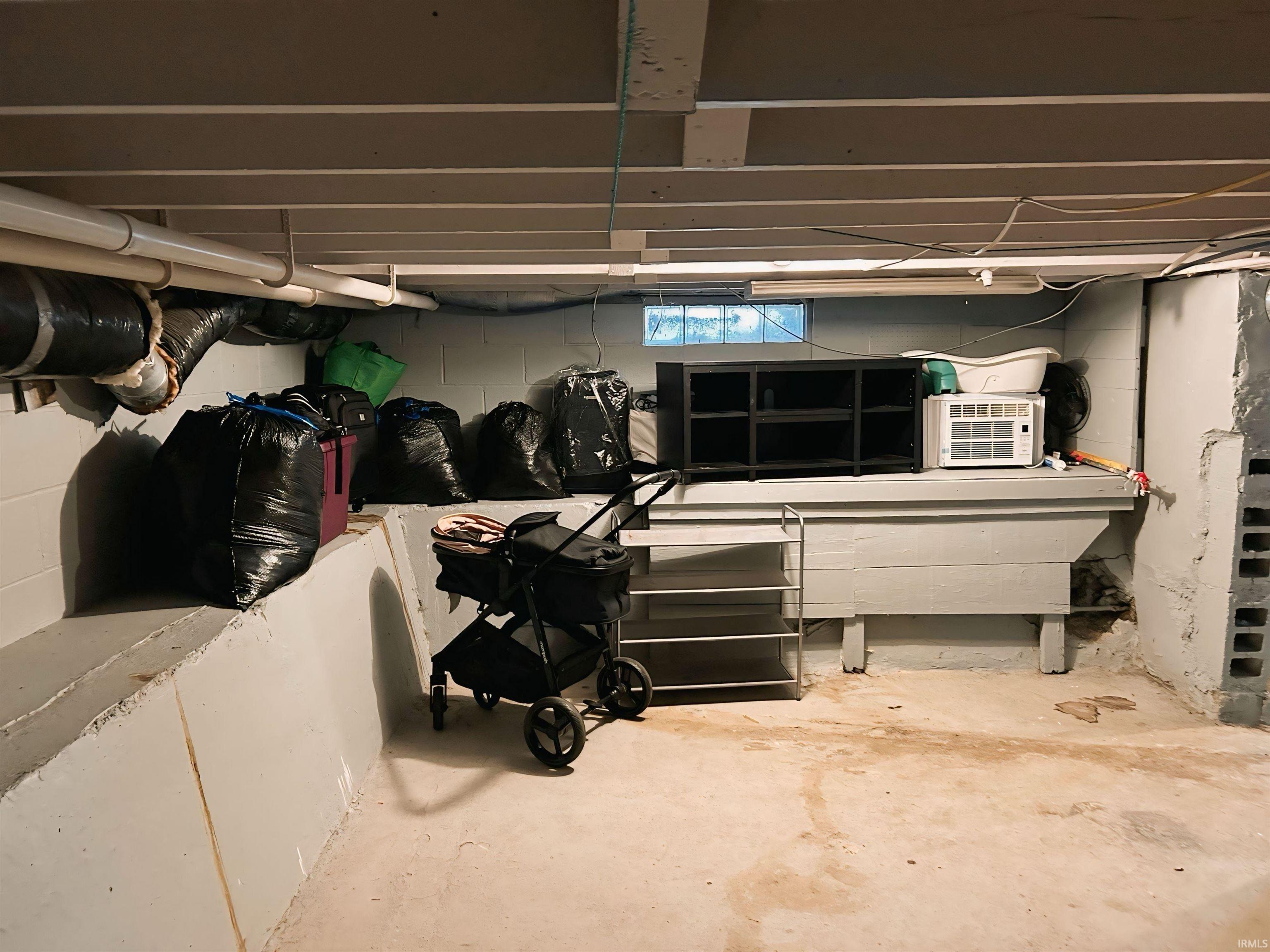 View of unfinished below grade area