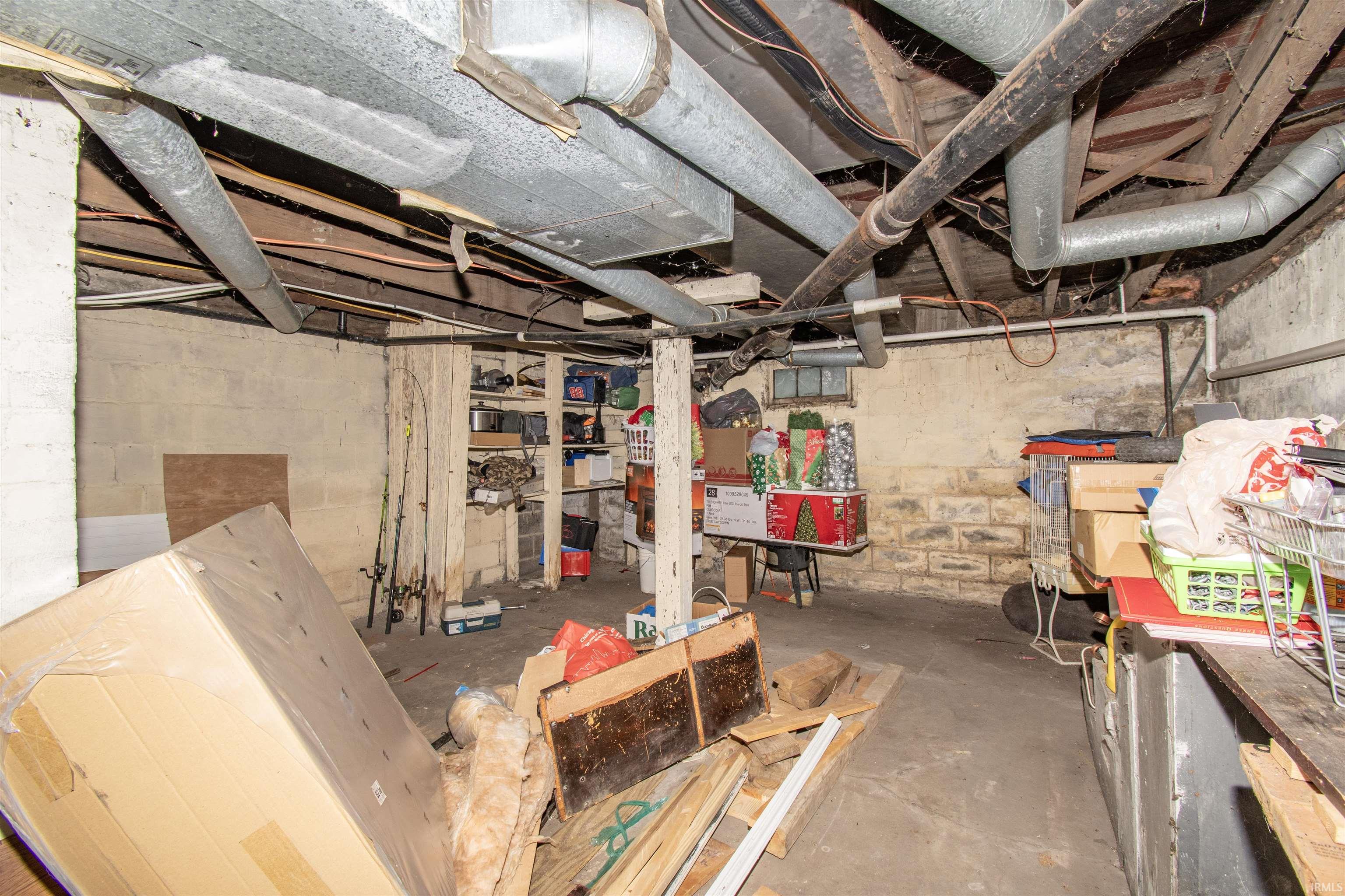 View of unfinished below grade area