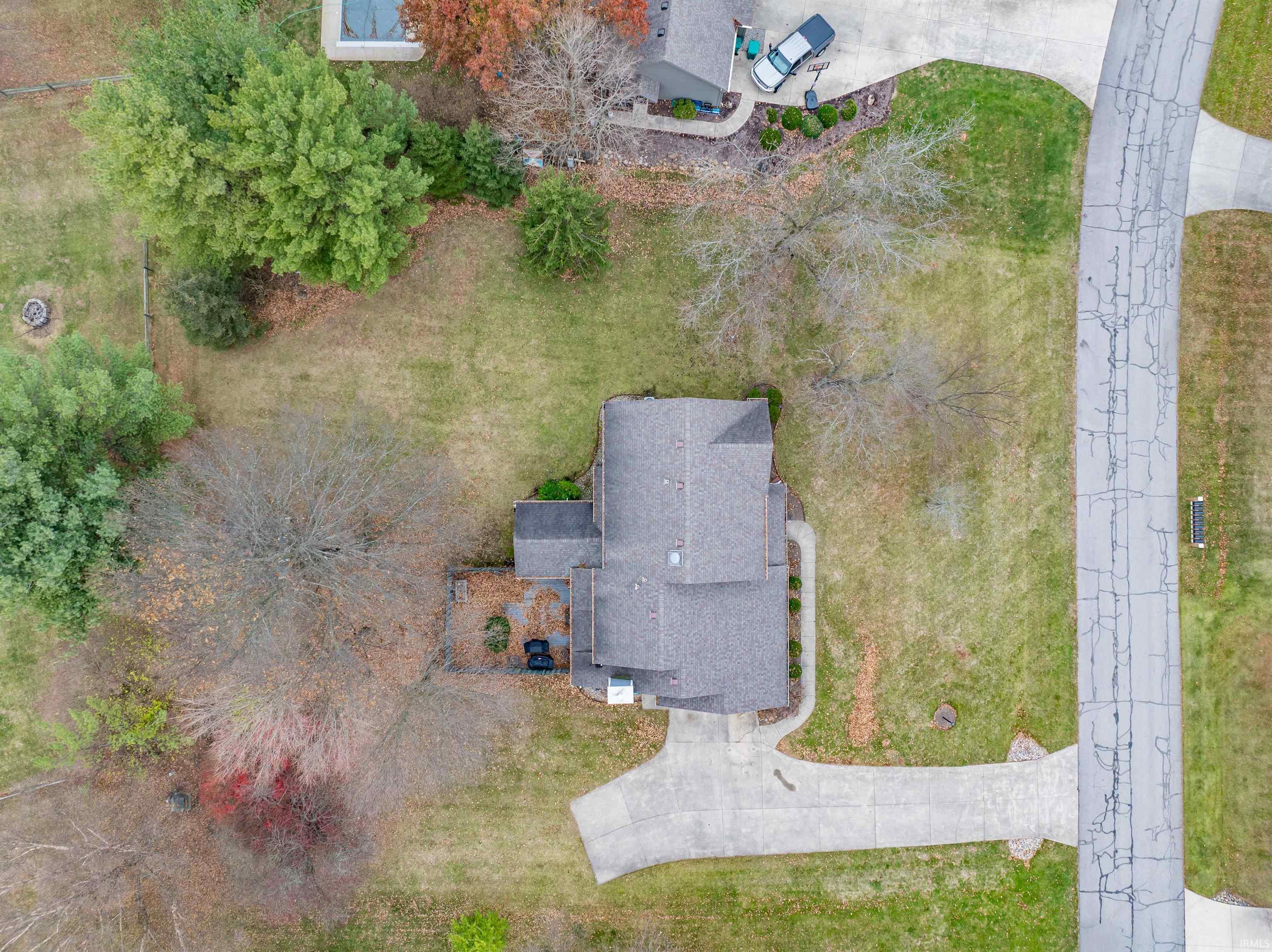 View from above of property