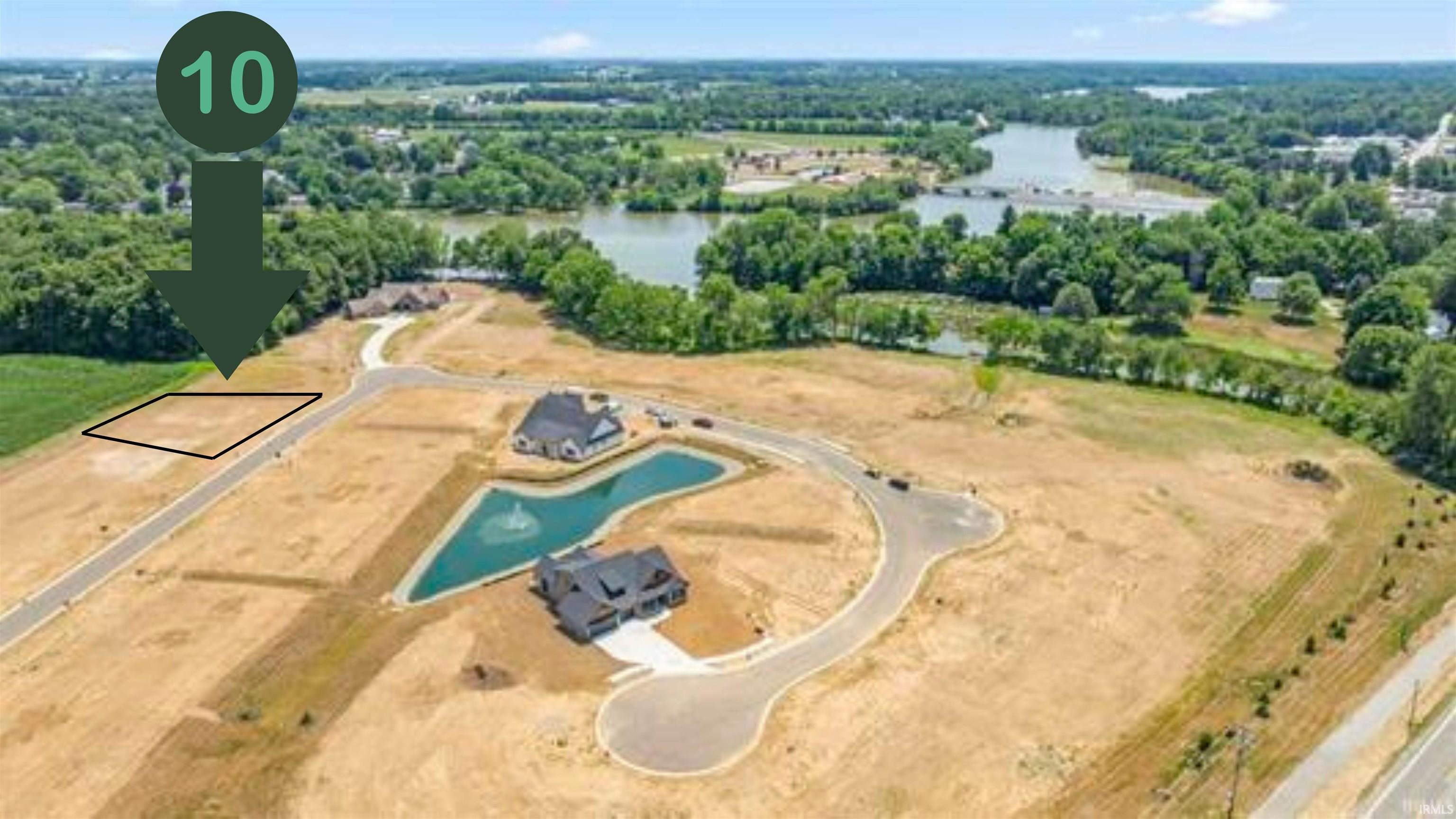 Bird's eye view of a large body of water