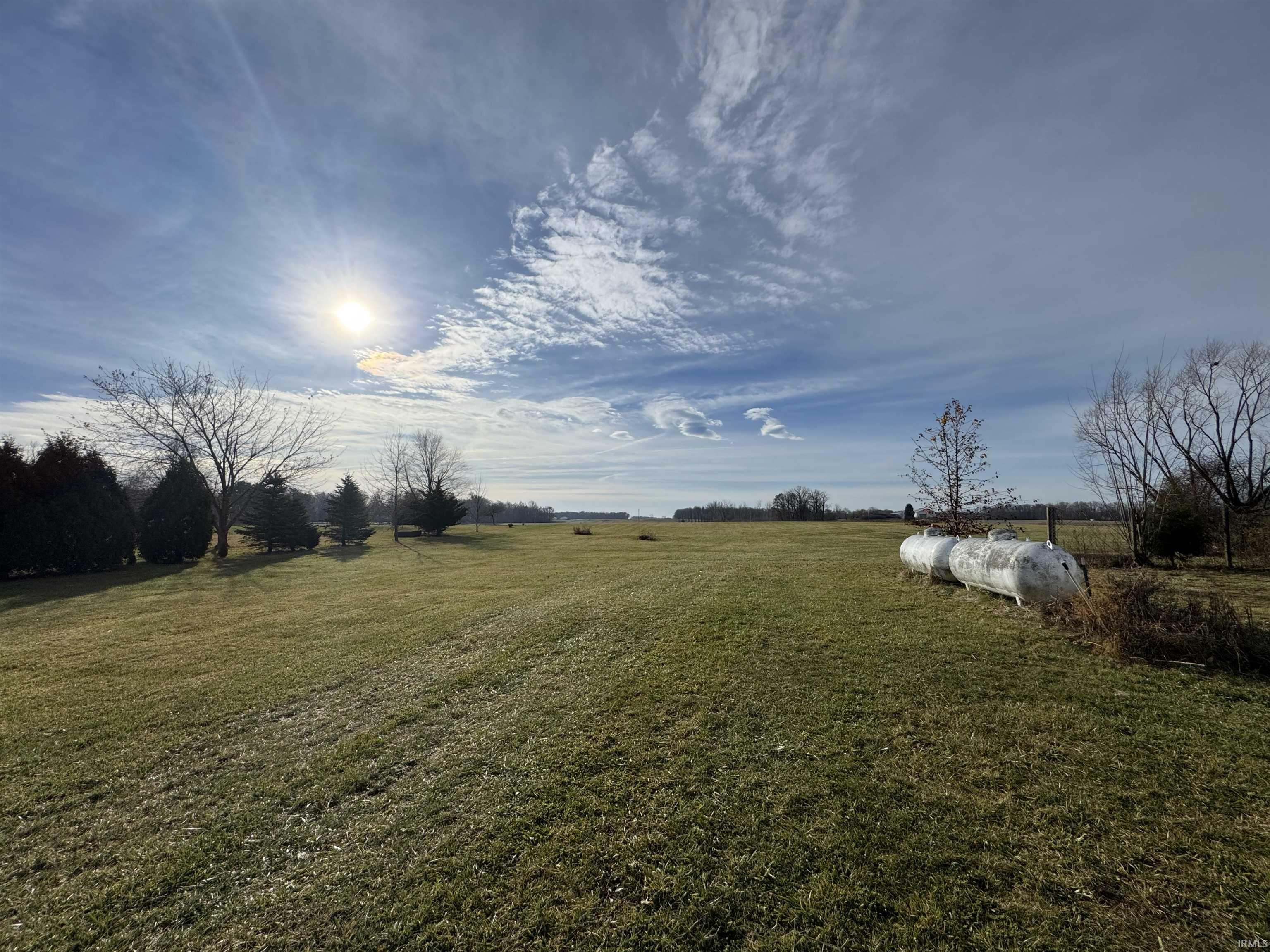 View of green lawn featuring a view of countryside